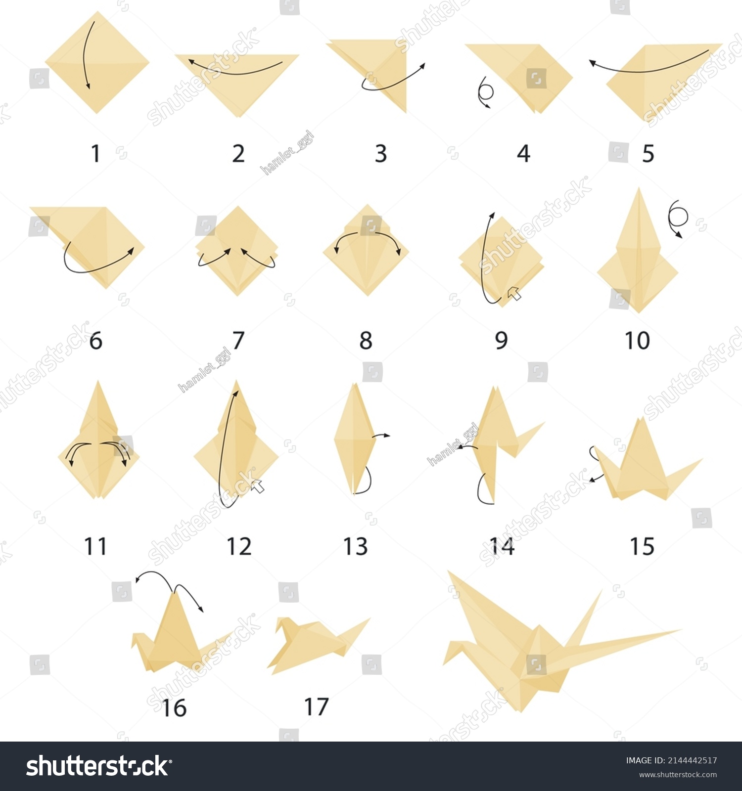 376 Origami crane instructions Images, Stock Photos & Vectors