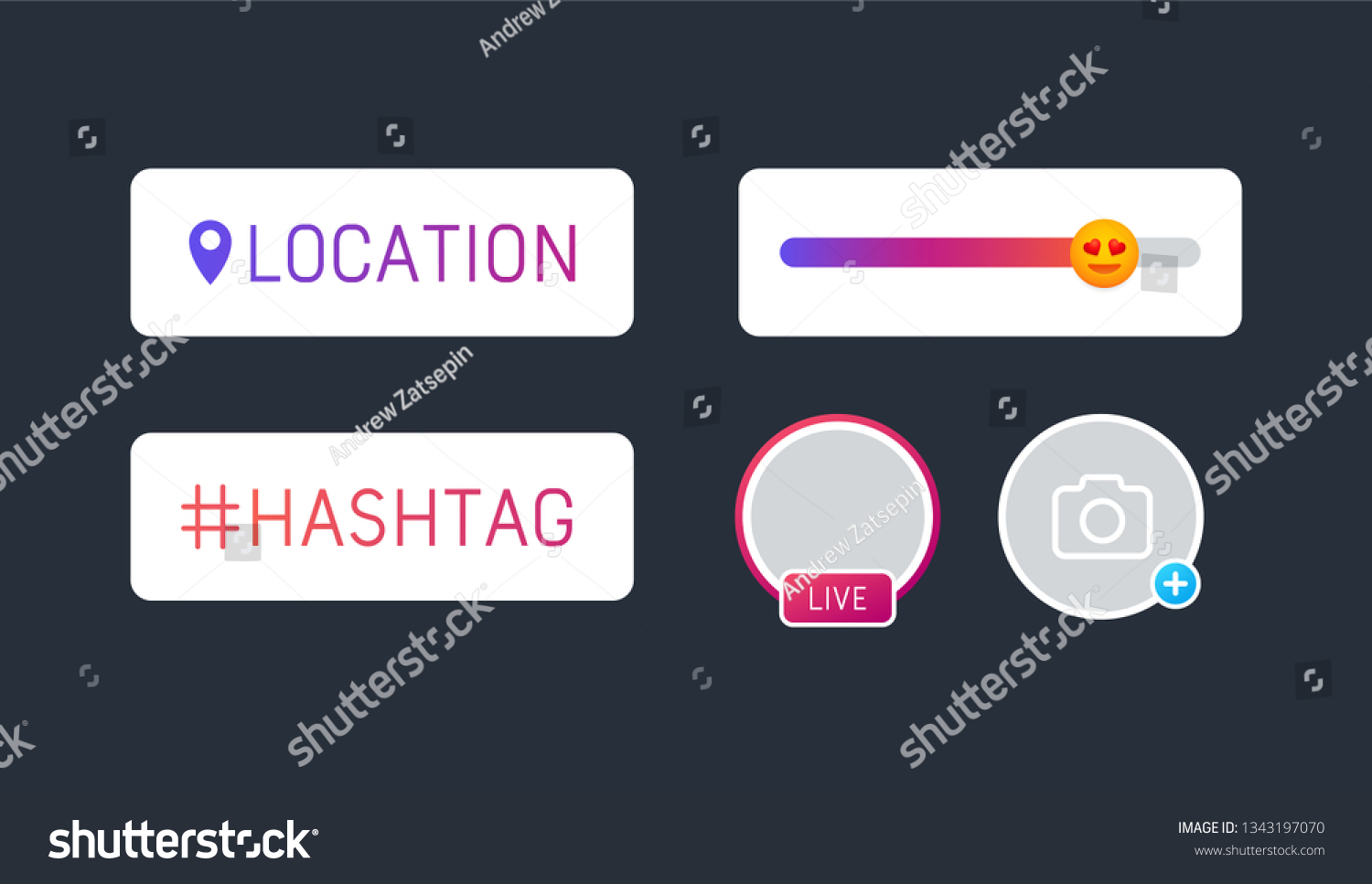 SVG of Interface social media. Icons UI. Template for story in social media. Vector illustration.  svg