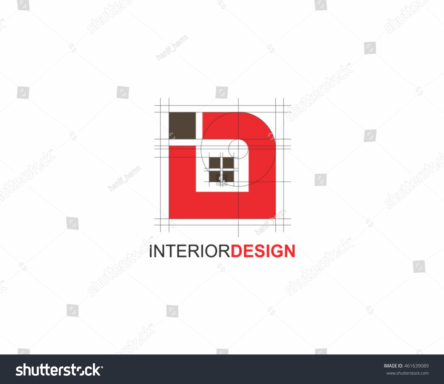 Interior Design Logo Vector Stock Vector (Royalty Free) 461639089