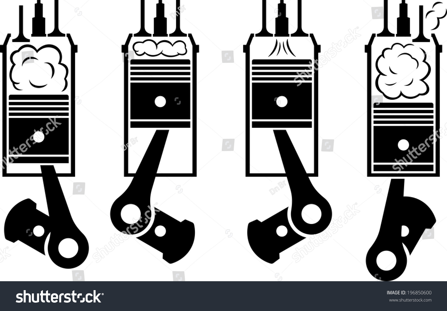 Internal Combustion Engine Stock Vector (royalty Free) 196850600