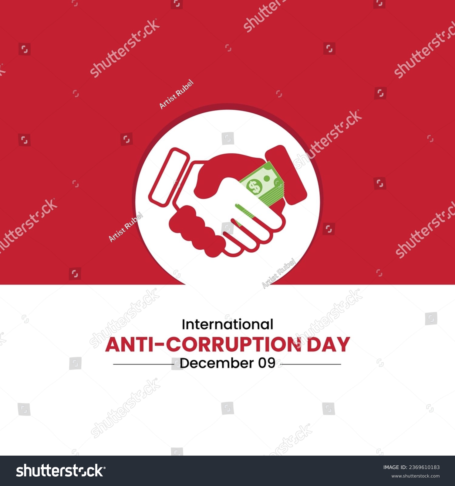 SVG of International Anti-corruption Day. Stop Corruption concept.  svg
