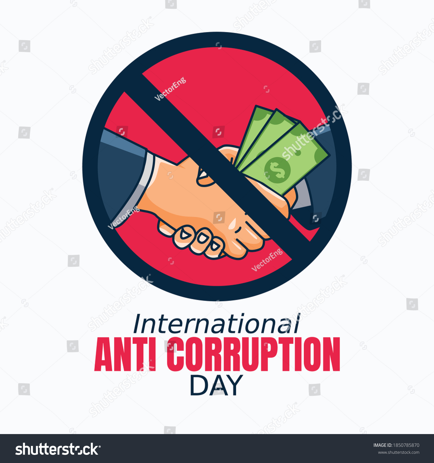 SVG of International Anti Corruption Day Vector Illustration. Suitable for greeting card poster and banner. svg