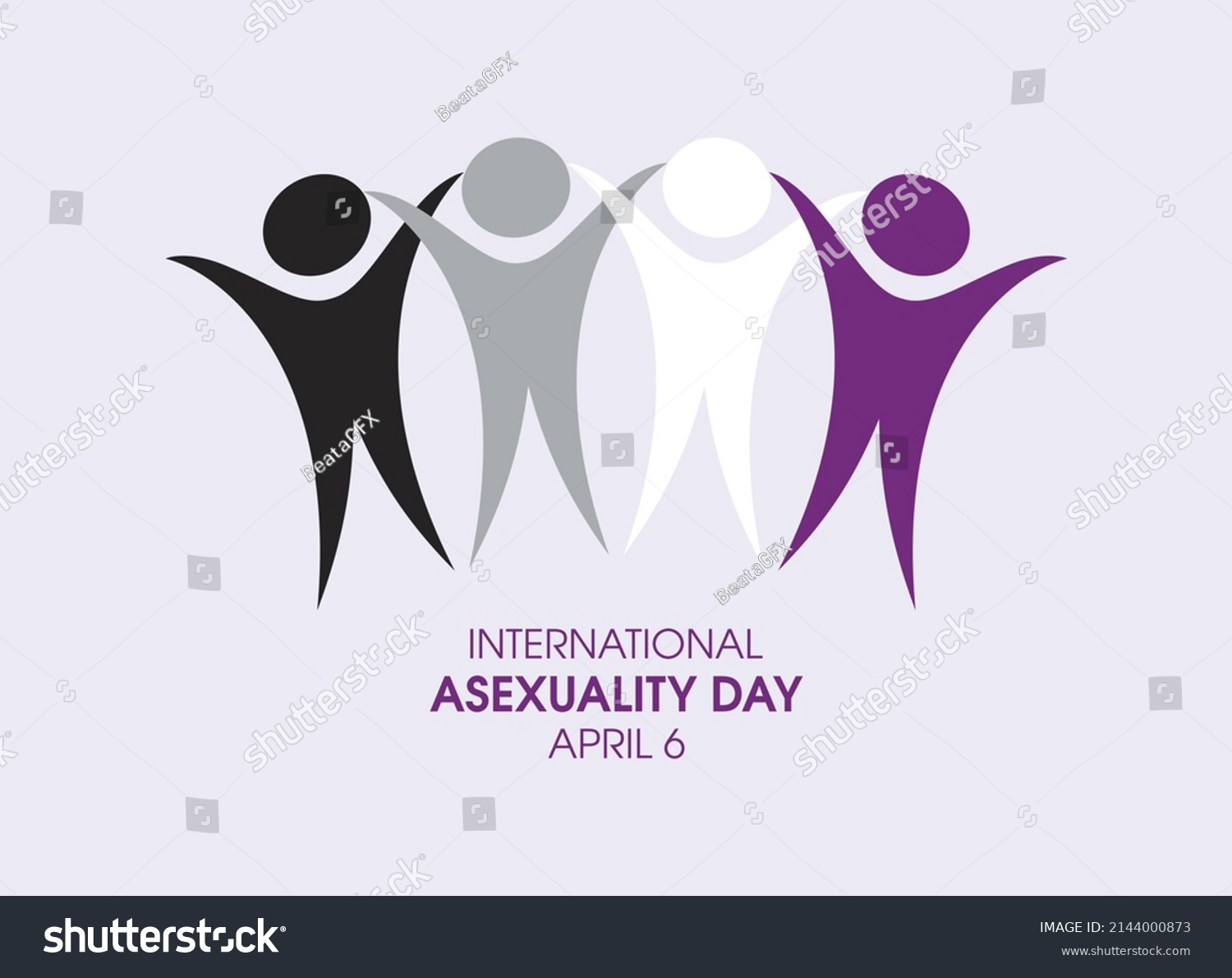 International Asexuality Day Vector Group Asexual Stock Vector Royalty Free 2144000873 