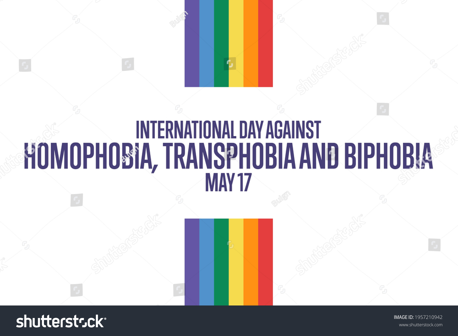 International Day Against Homophobia Transphobia Biphobia Stock Vector Royalty Free