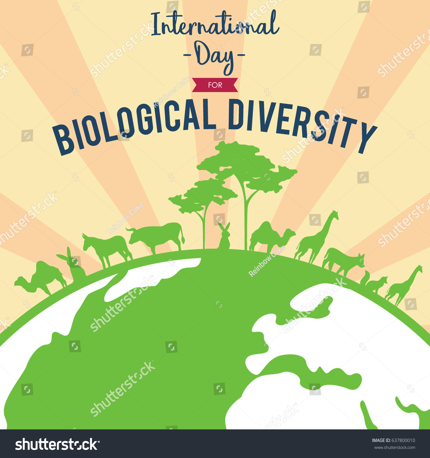 International Day Biological Diversity Suitable Banner Stock Vector ...