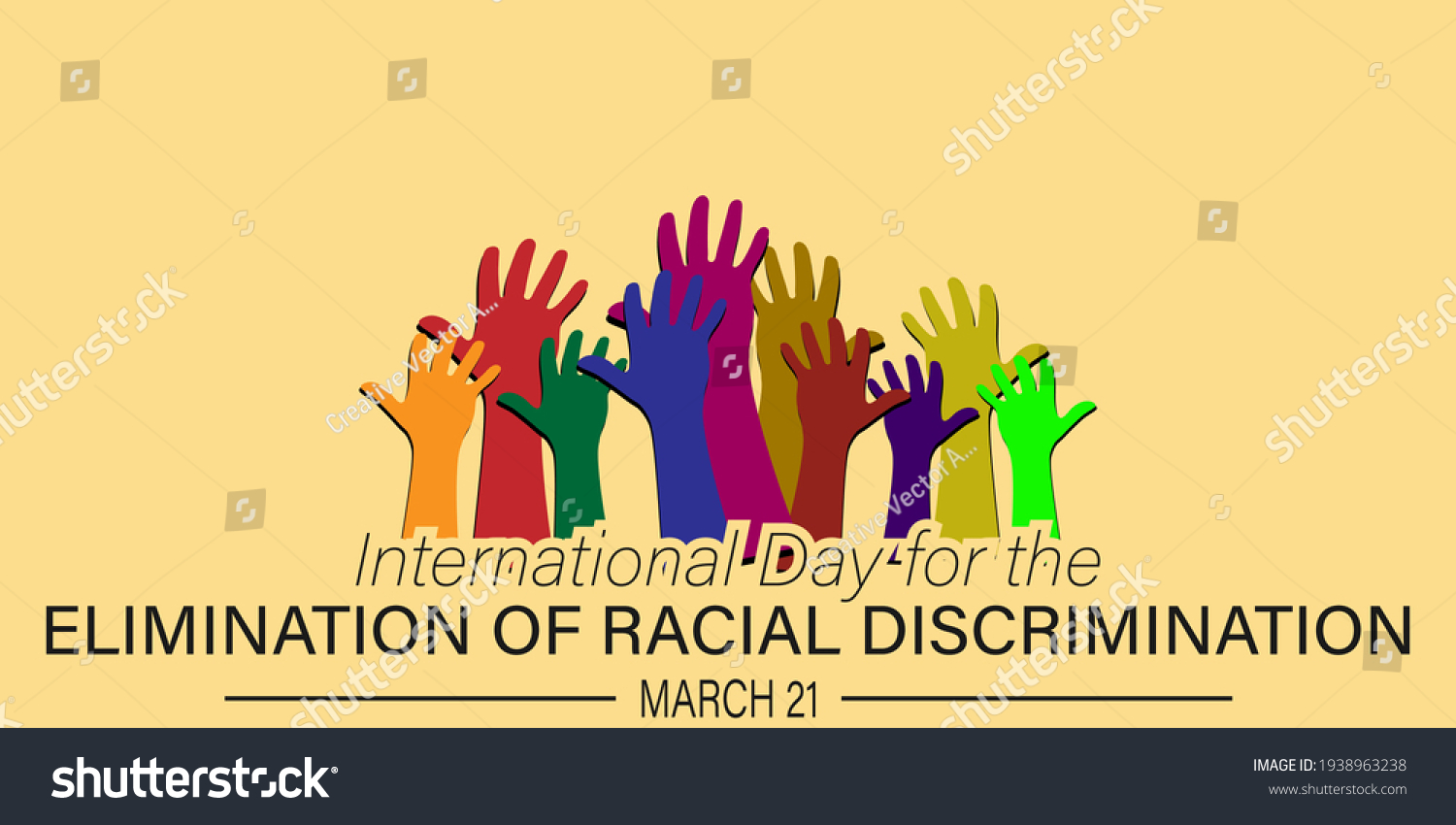 International Day Elimination Racial Discrimination Vector Stock Vector ...