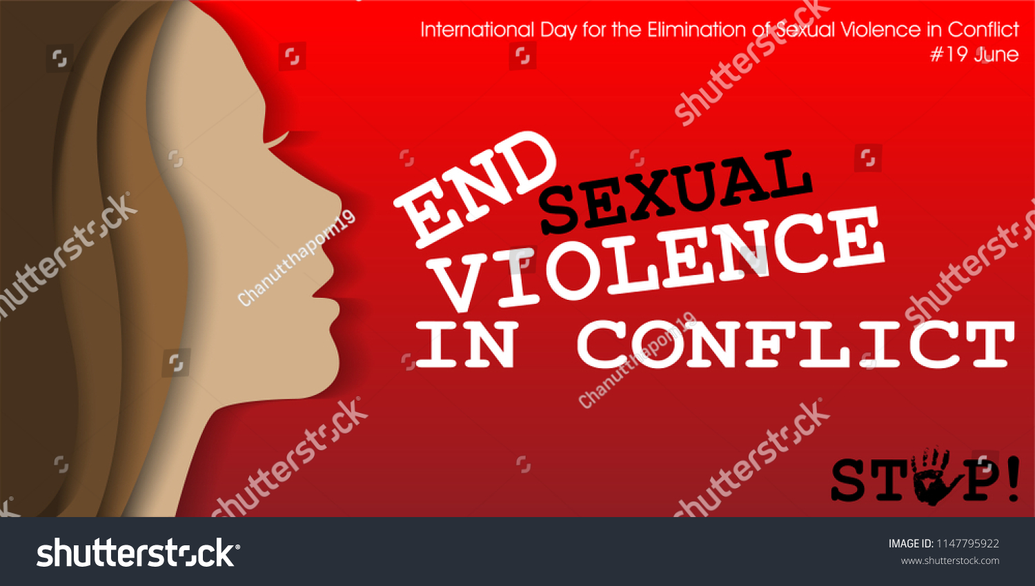 International Day Elimination Sexual Violence Conflict Stock Vector