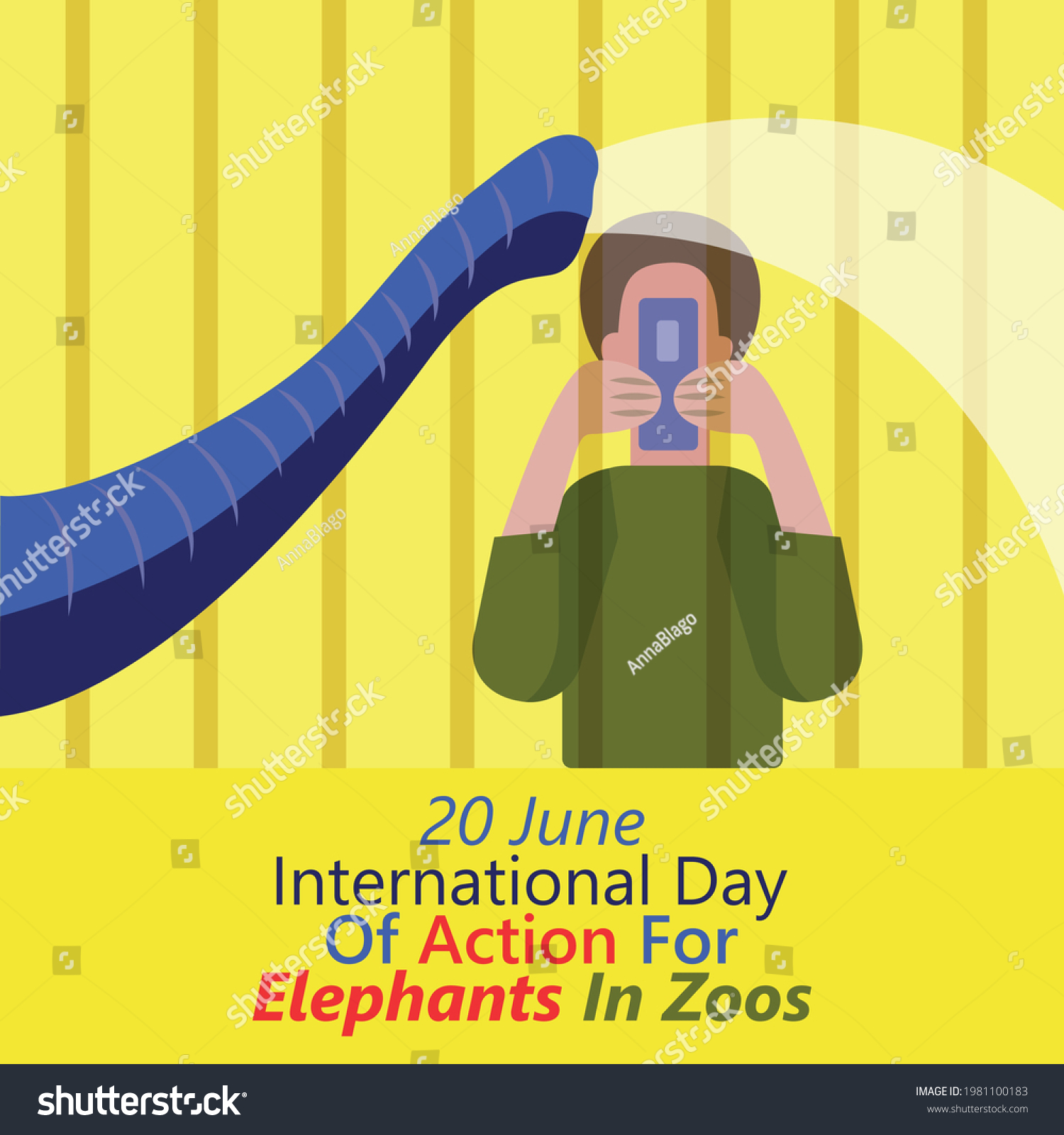 SVG of International Day of Action for Elephants in Zoos 3. Poster, flyer, banner svg