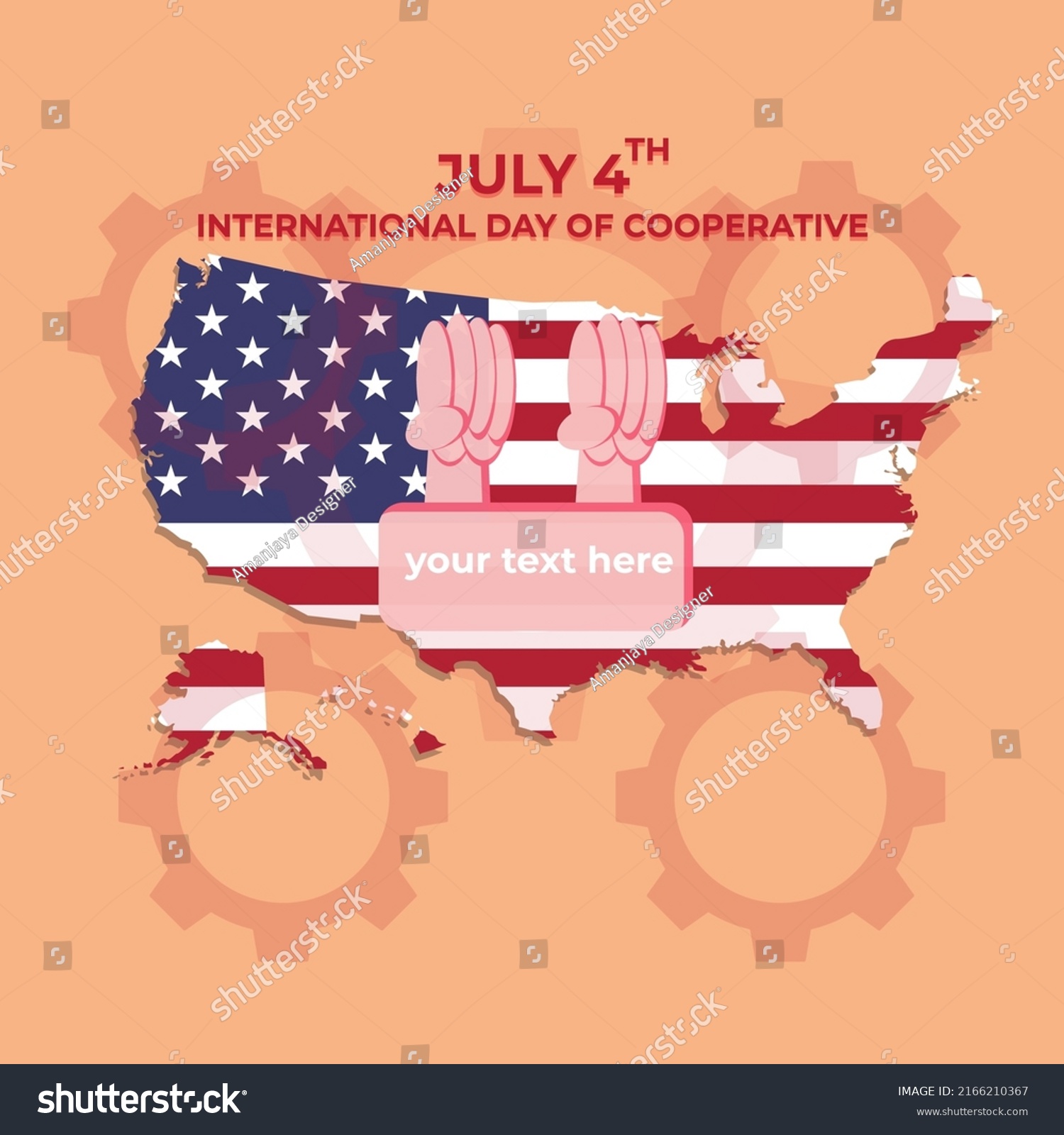 International Day Cooperatives Theme Background Illustration Stock Vector Royalty Free 3512
