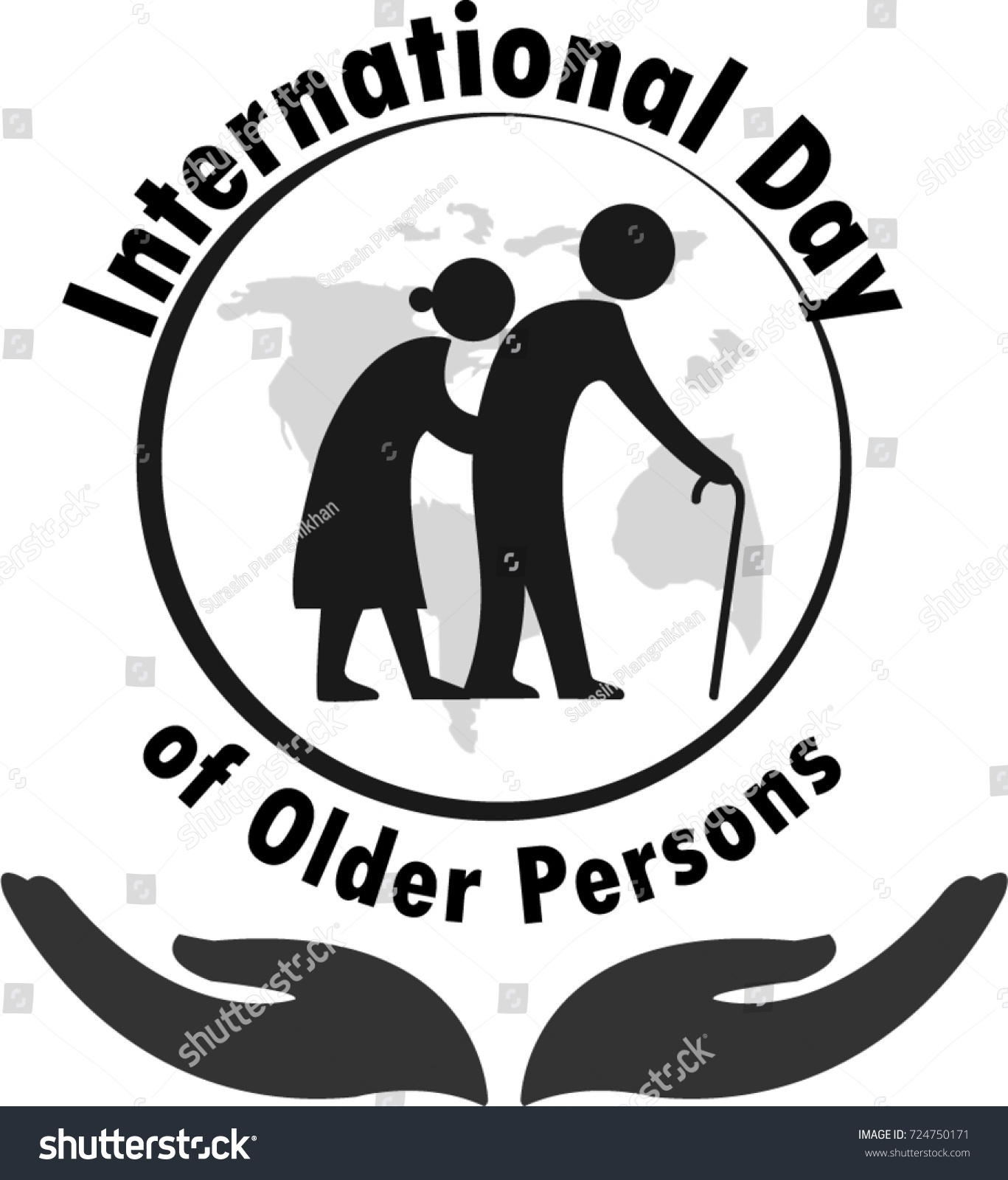 International Day Older Persons October 1 Stock Vector Royalty Free