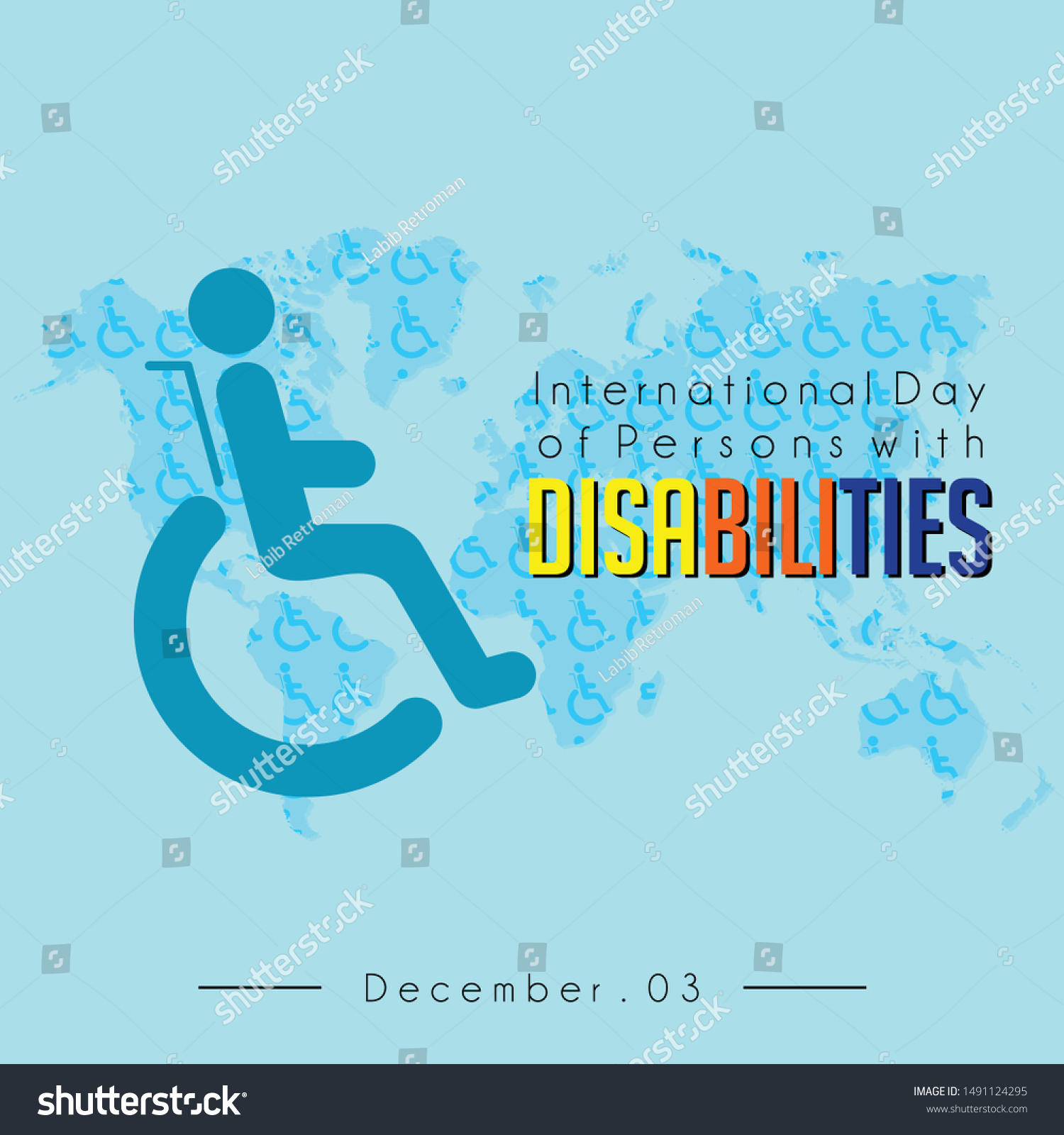 International Day Persons Disabilities Disability Wheelchair Stock