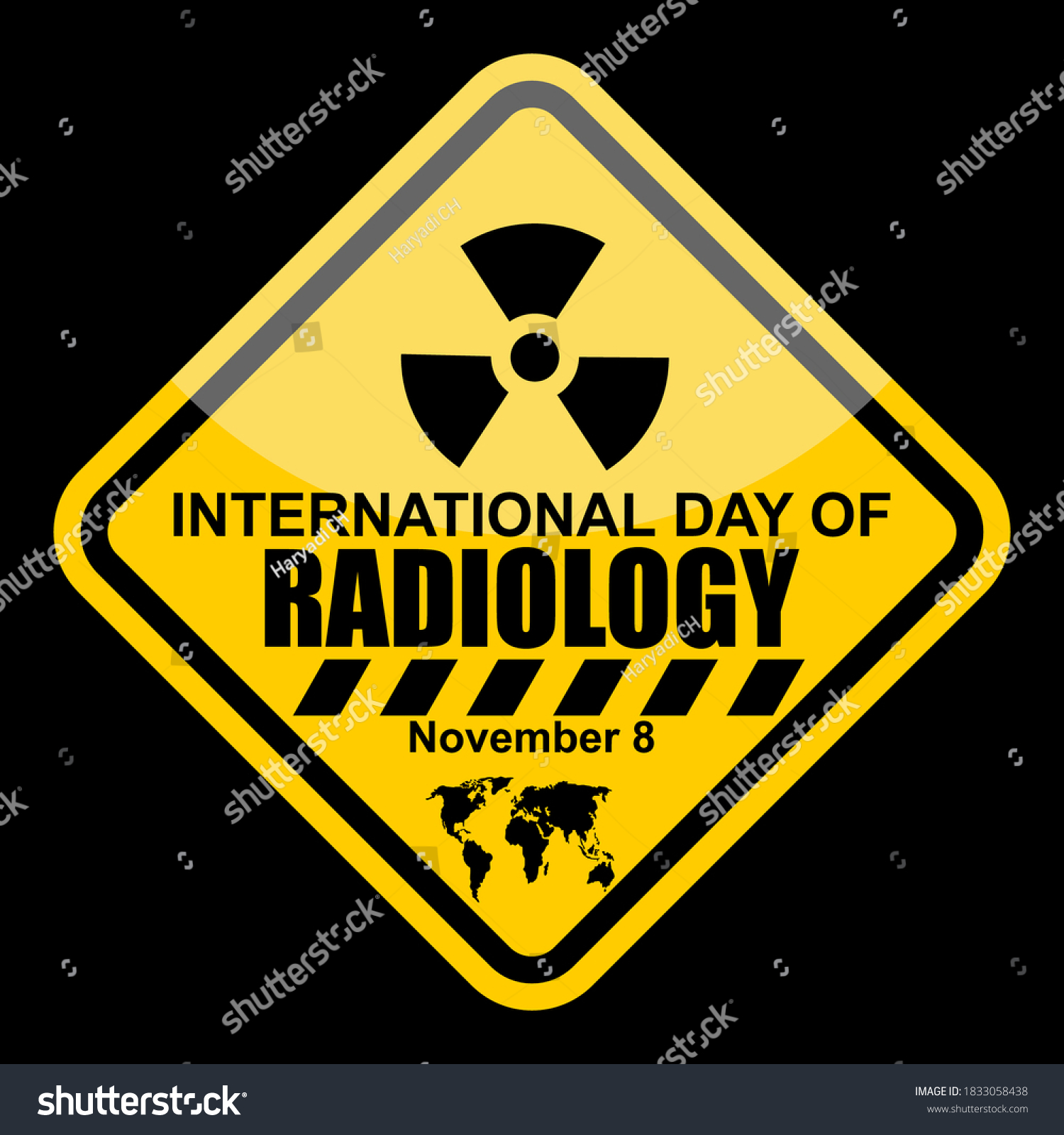 International Day Radiology Poster Banner Vector Stock Vector (Royalty