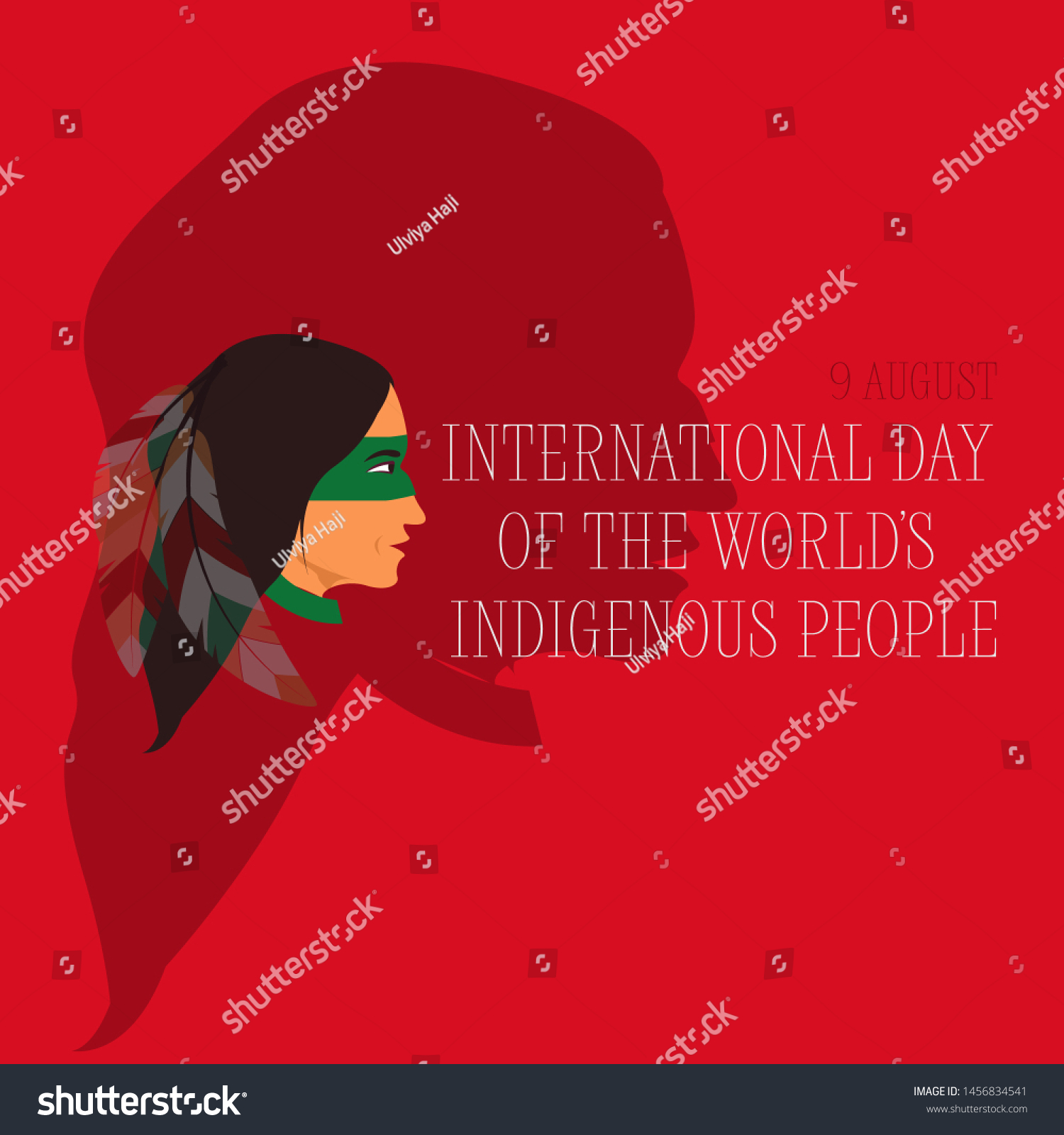 International Day Worlds Indigenous Peoples 9 เวกเตอร์สต็อก ปลอดค่า