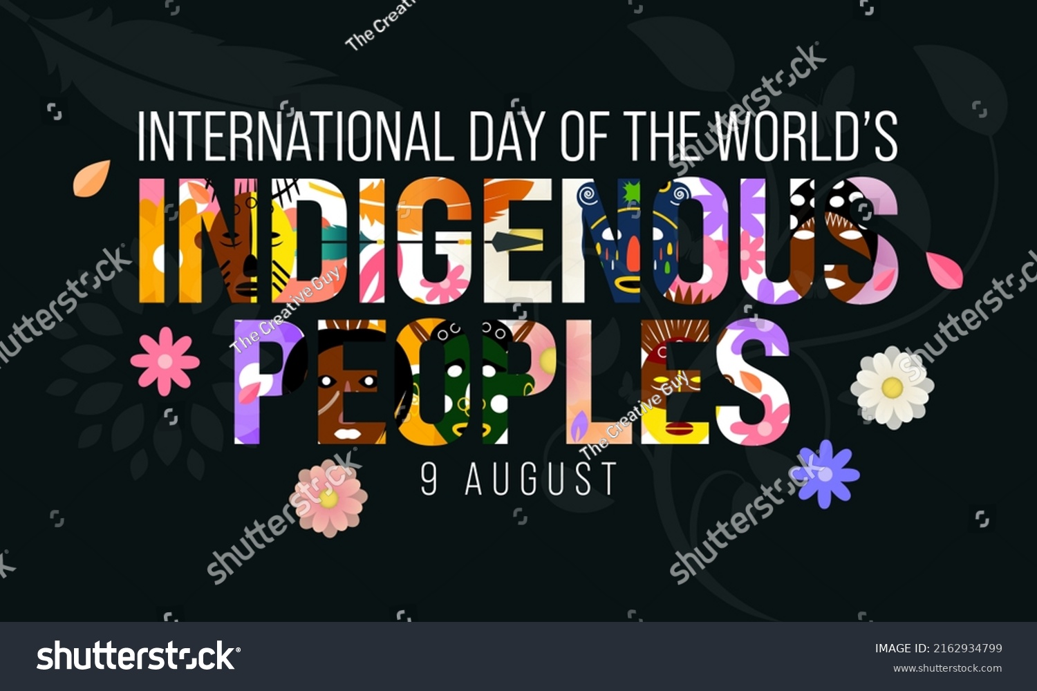 International Day Worlds Indigenous Peoples Observed Stock Vector