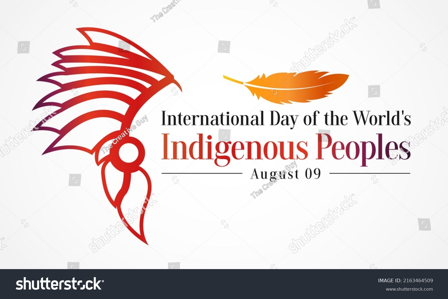 International Day Worlds Indigenous Peoples Observed Stock Vector