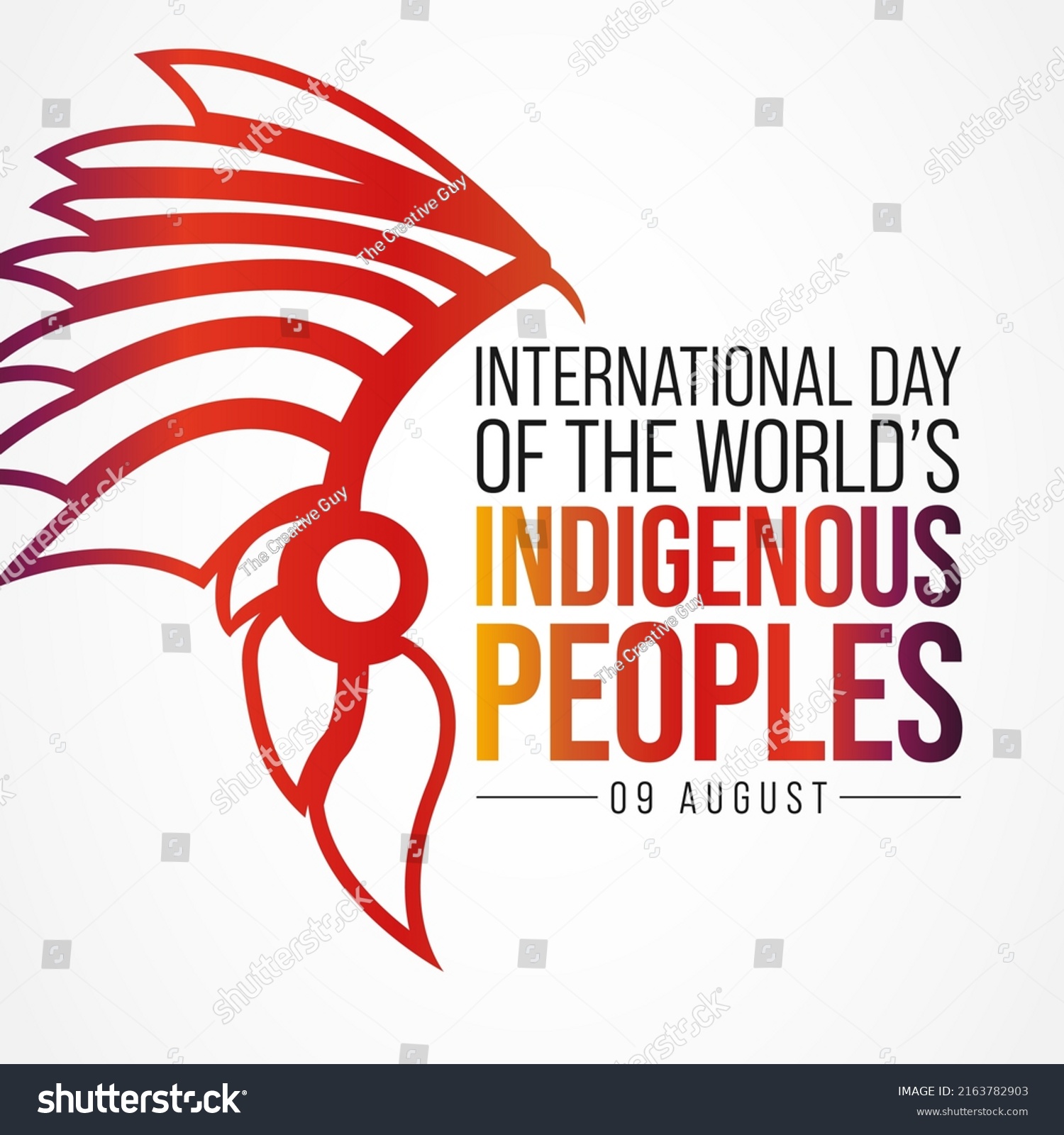 International Day Worlds Indigenous Peoples Observed Stock Vector