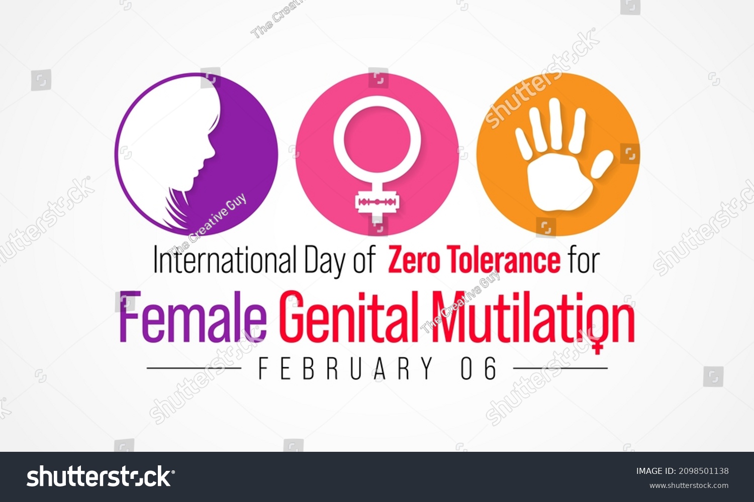 International Day Zero Tolerance Female Genital Stock Vector Royalty Free 2098501138 2124