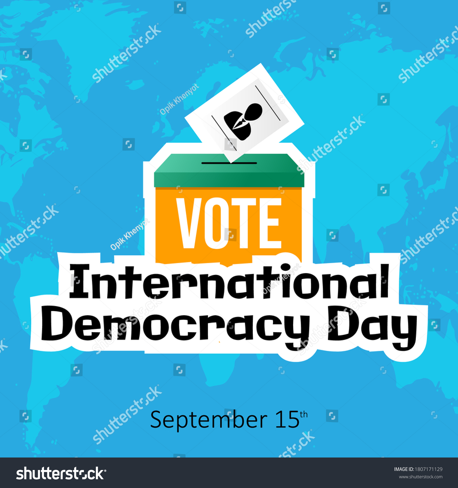 International Democracy Day Poster Banner International Stock Vector Royalty Free 1807171129