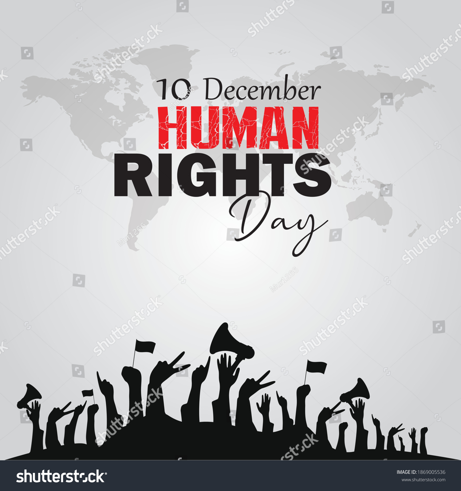 International Human Rights Day December 10 Stock Vector (Royalty Free ...