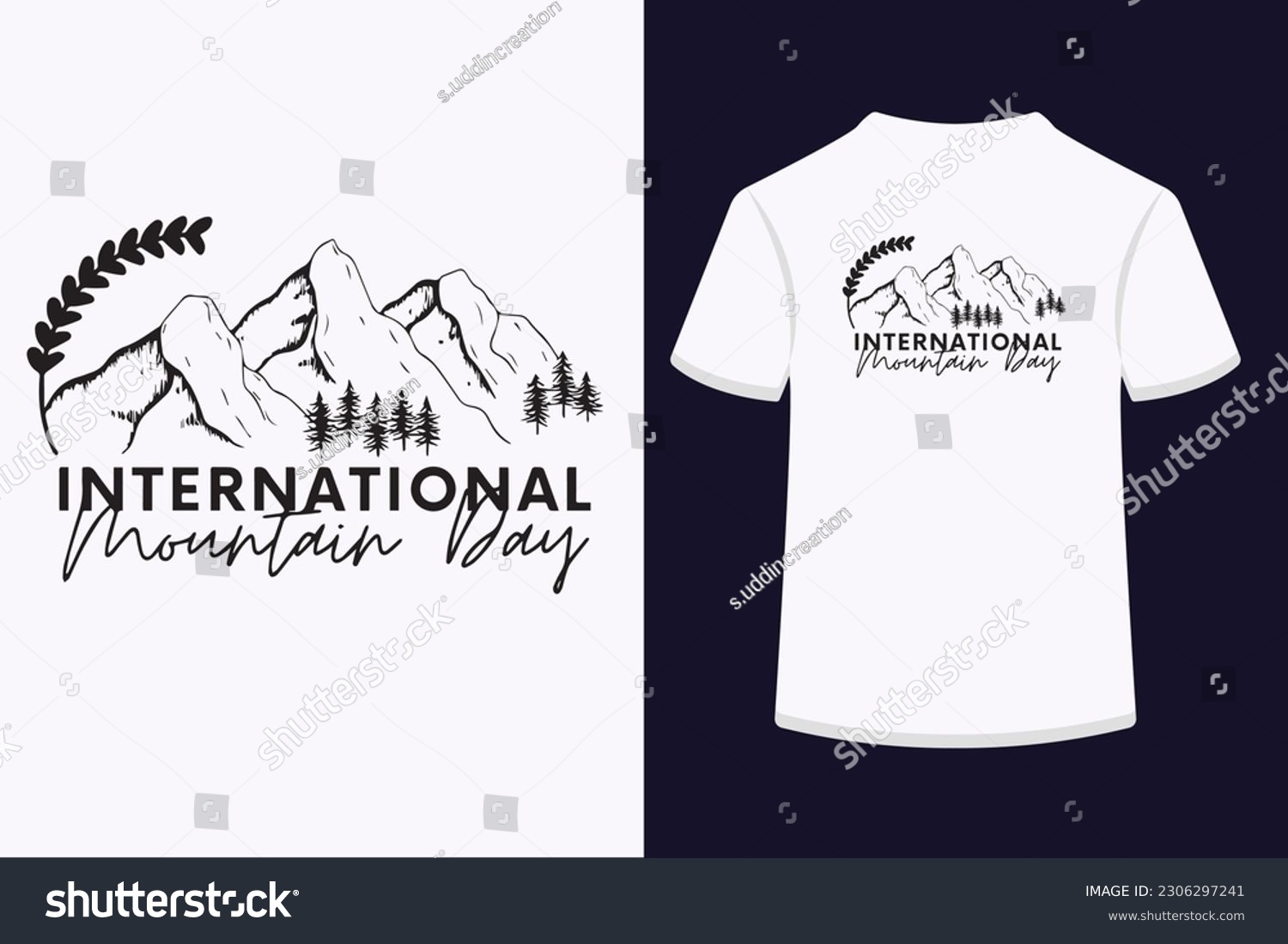 SVG of International mountain day, T-Shirt Design. svg