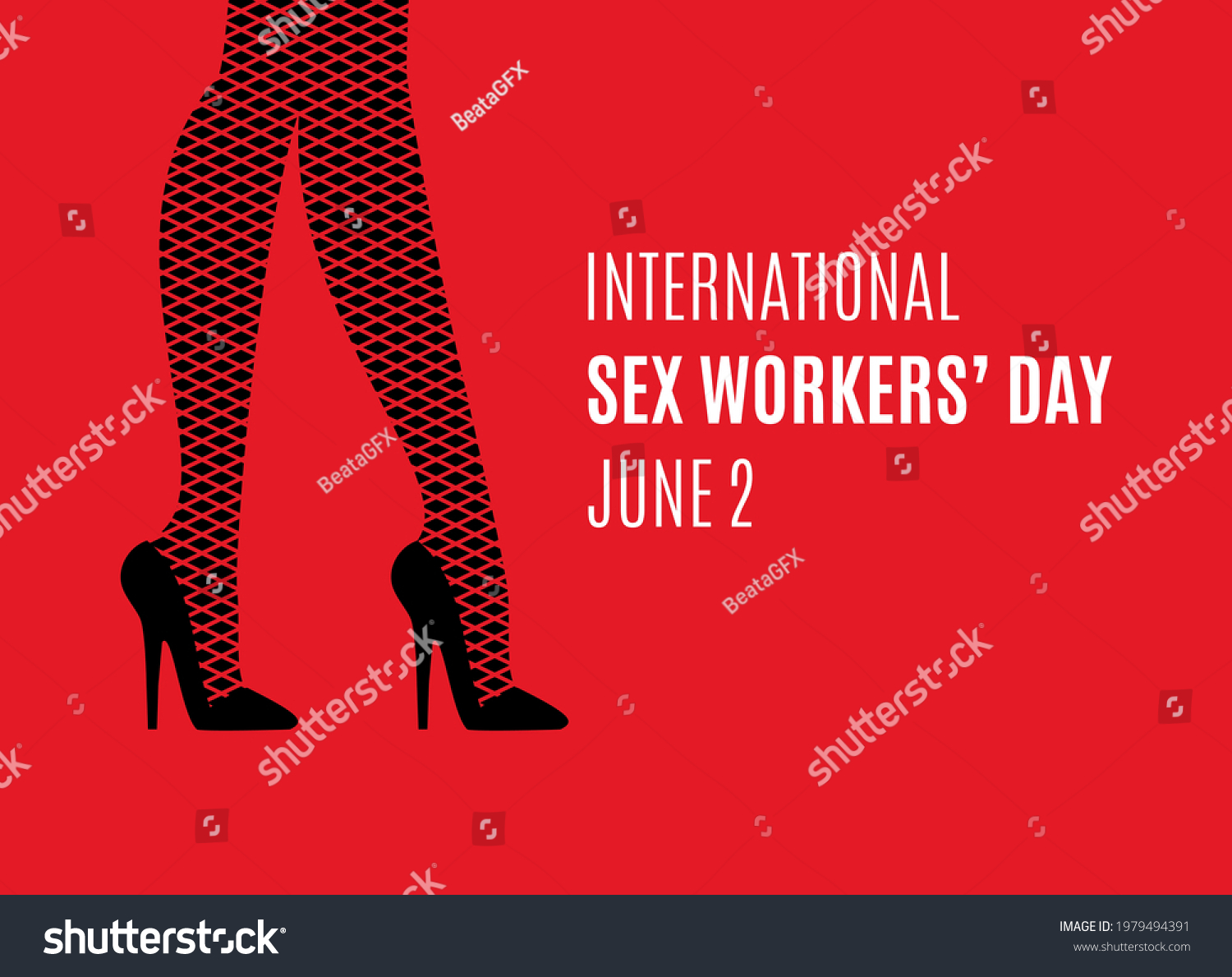 International Sex Workers Day Vector Female เวกเตอร์สต็อก ปลอดค่า