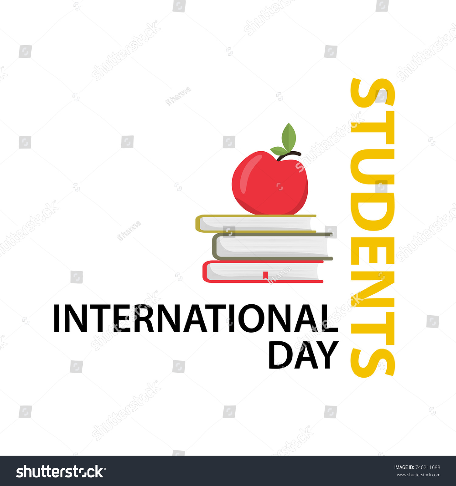 International Students Day Vector Illustration Isolated Stock Vector ...