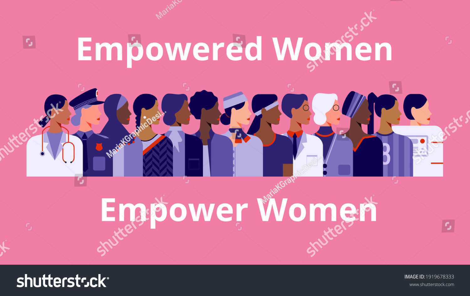 International Womens Day Empowered Women Empower Stock Vector (Royalty ...