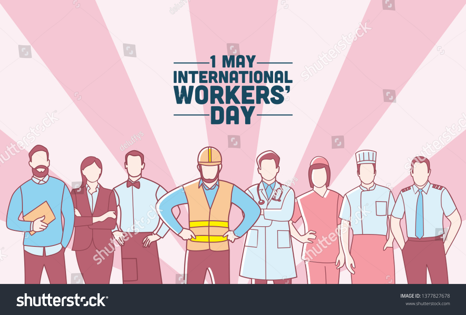 International Workers Day Labor Day Poster Stock Vector (Royalty Free
