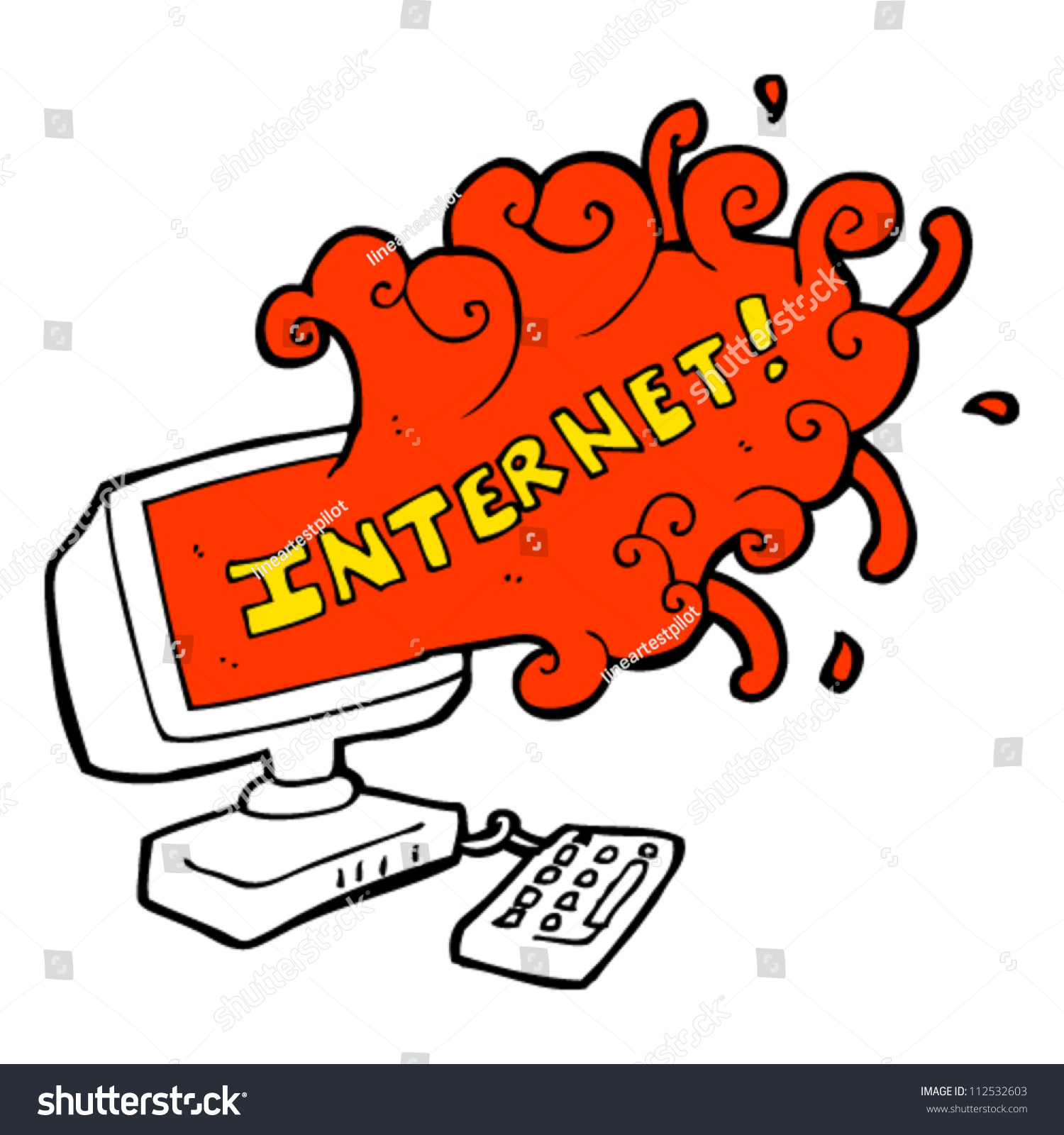 Internet Cartoon Stockvector 112532603 - Shutterstock