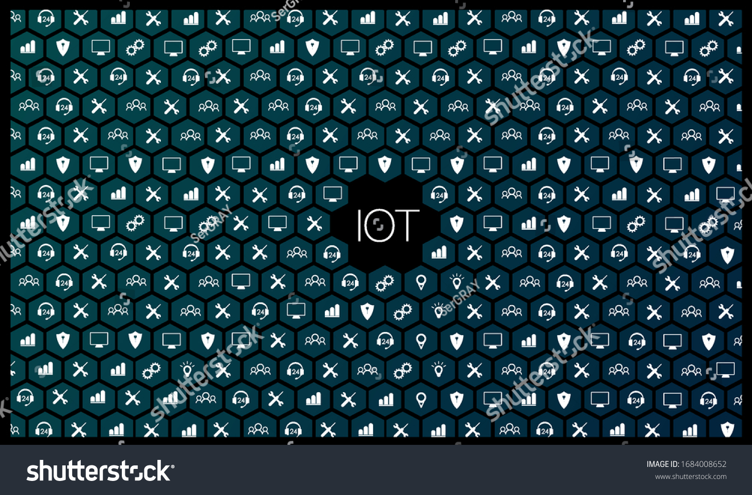 Internet Things Iot Networking Concept Connected Stock Vector Royalty Free 1684008652