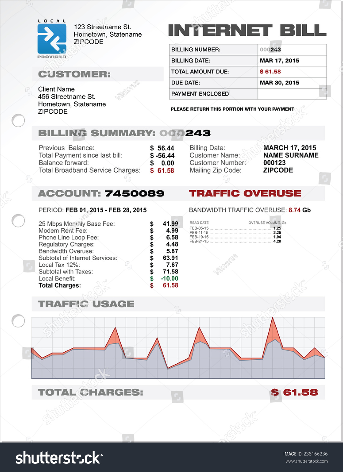 bill layout