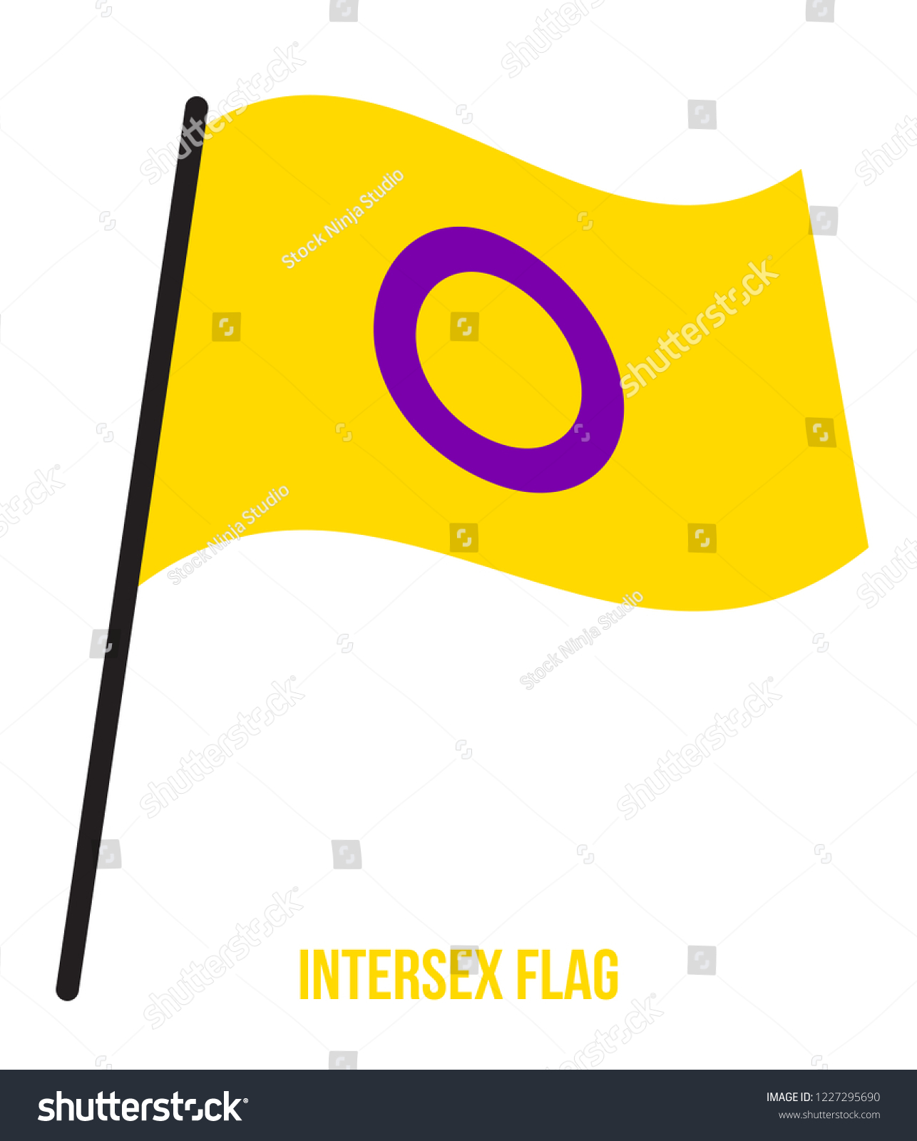 Intersex Flag Waving Vector Illustration Designed Stock Vector Royalty Free 1227295690