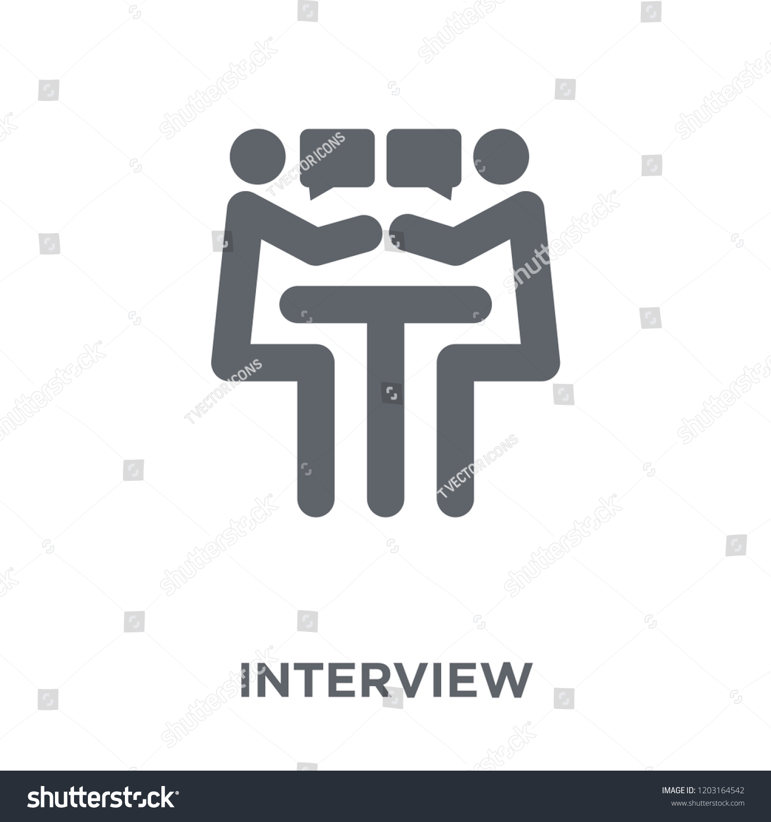 Interview Icon Interview Design Concept Human Stock Vector (Royalty ...