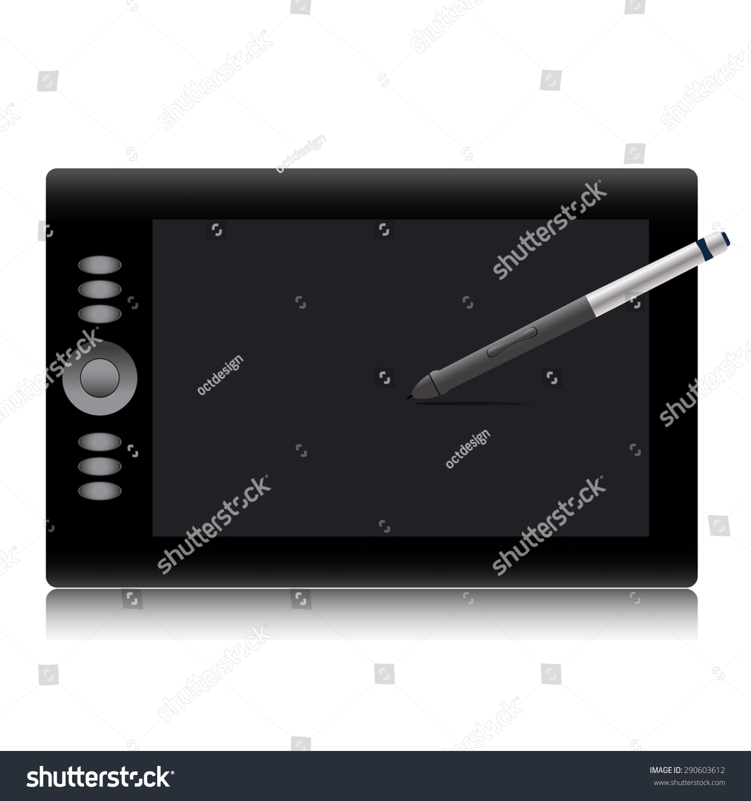 Intuos Pen Mouse Tool Vector Drawing Stock Vector (Royalty Free