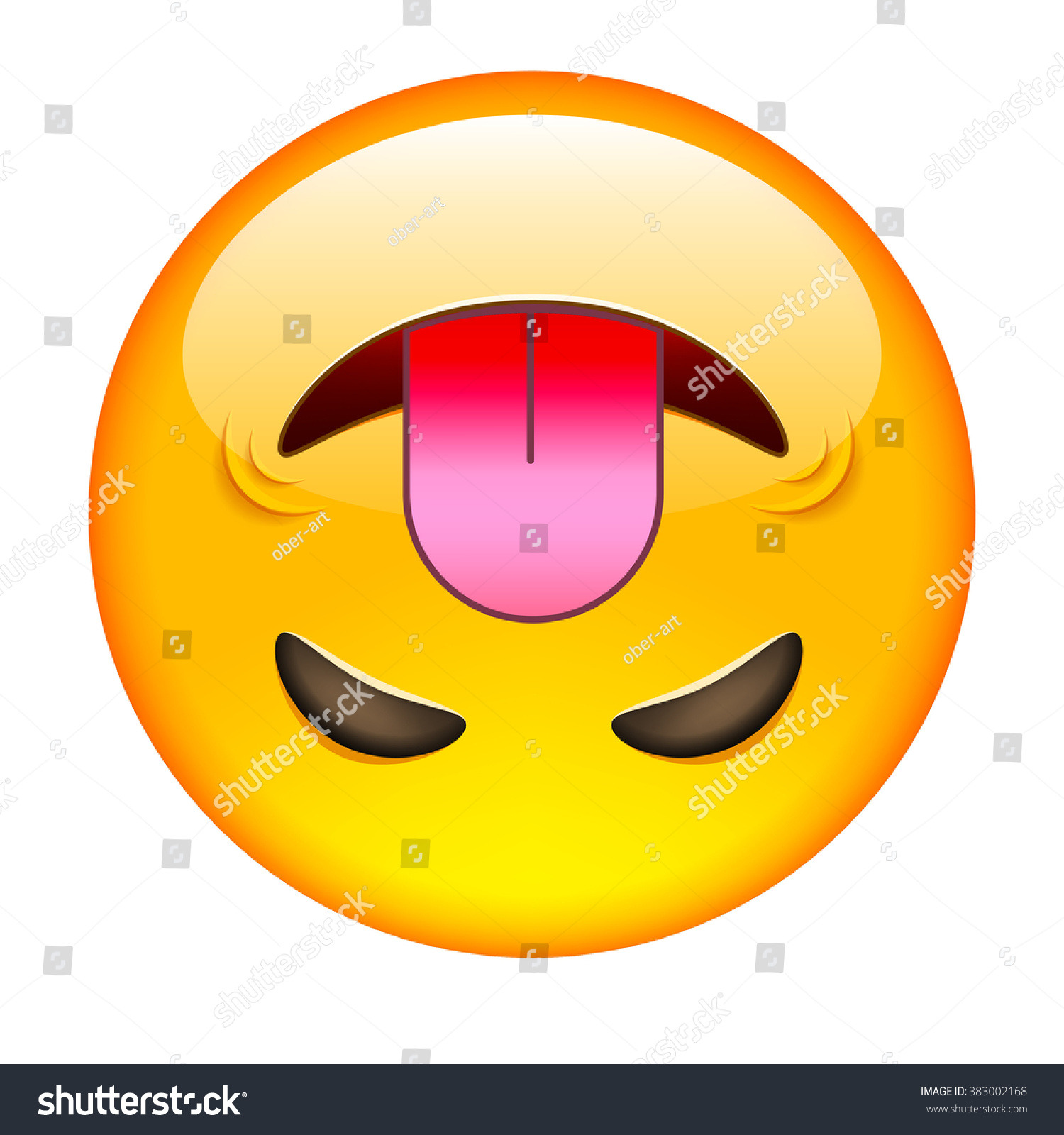 Inverse Emoticon Tongue Smile Icon Isolated Stock Vector (royalty Free 