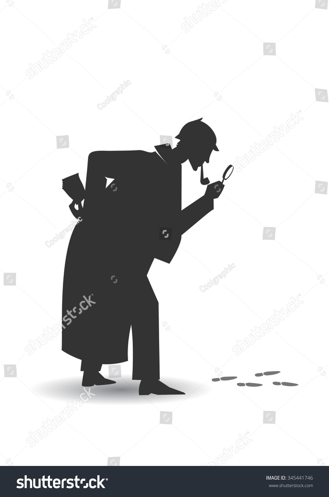 Investigator Silhouette Stock Vector 345441746 - Shutterstock