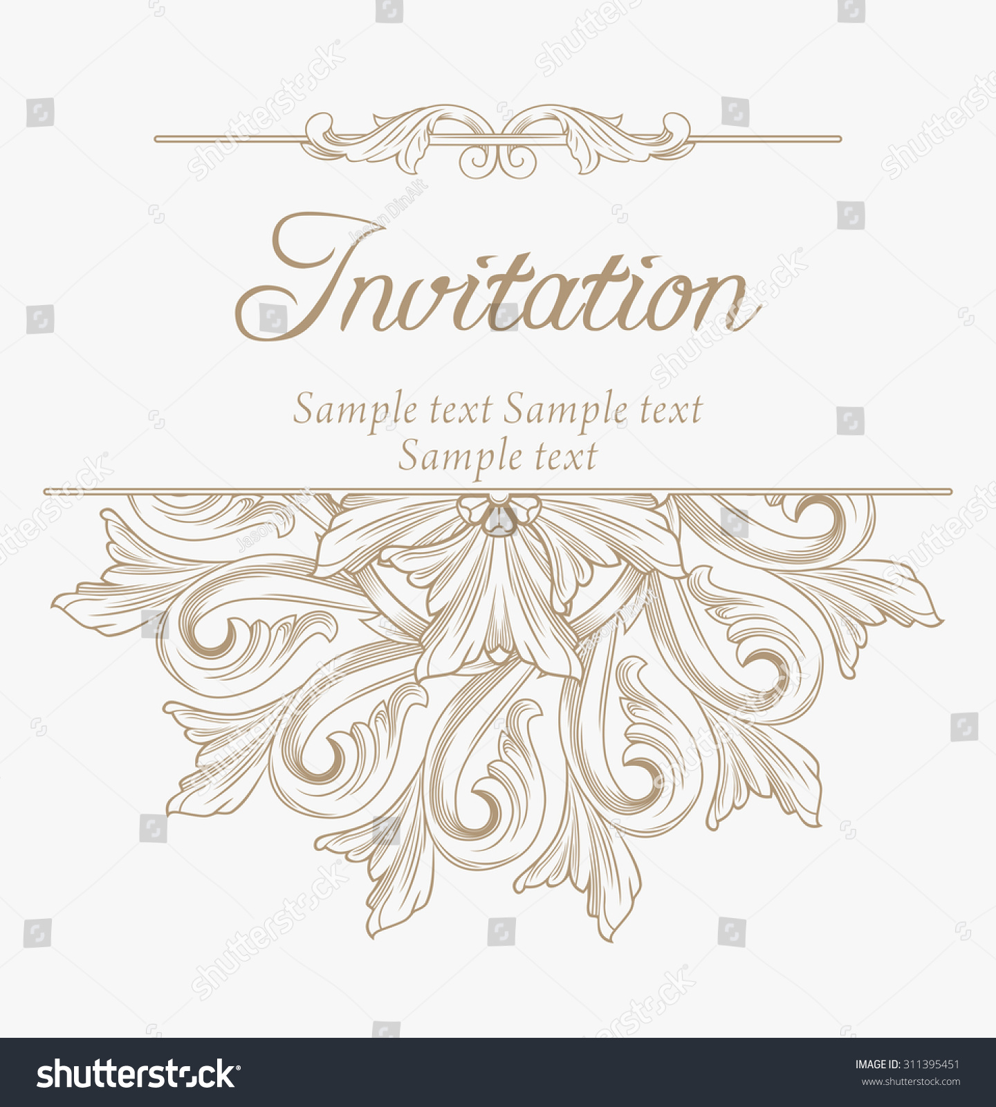 Invitation Stock Vector 311395451 - Shutterstock