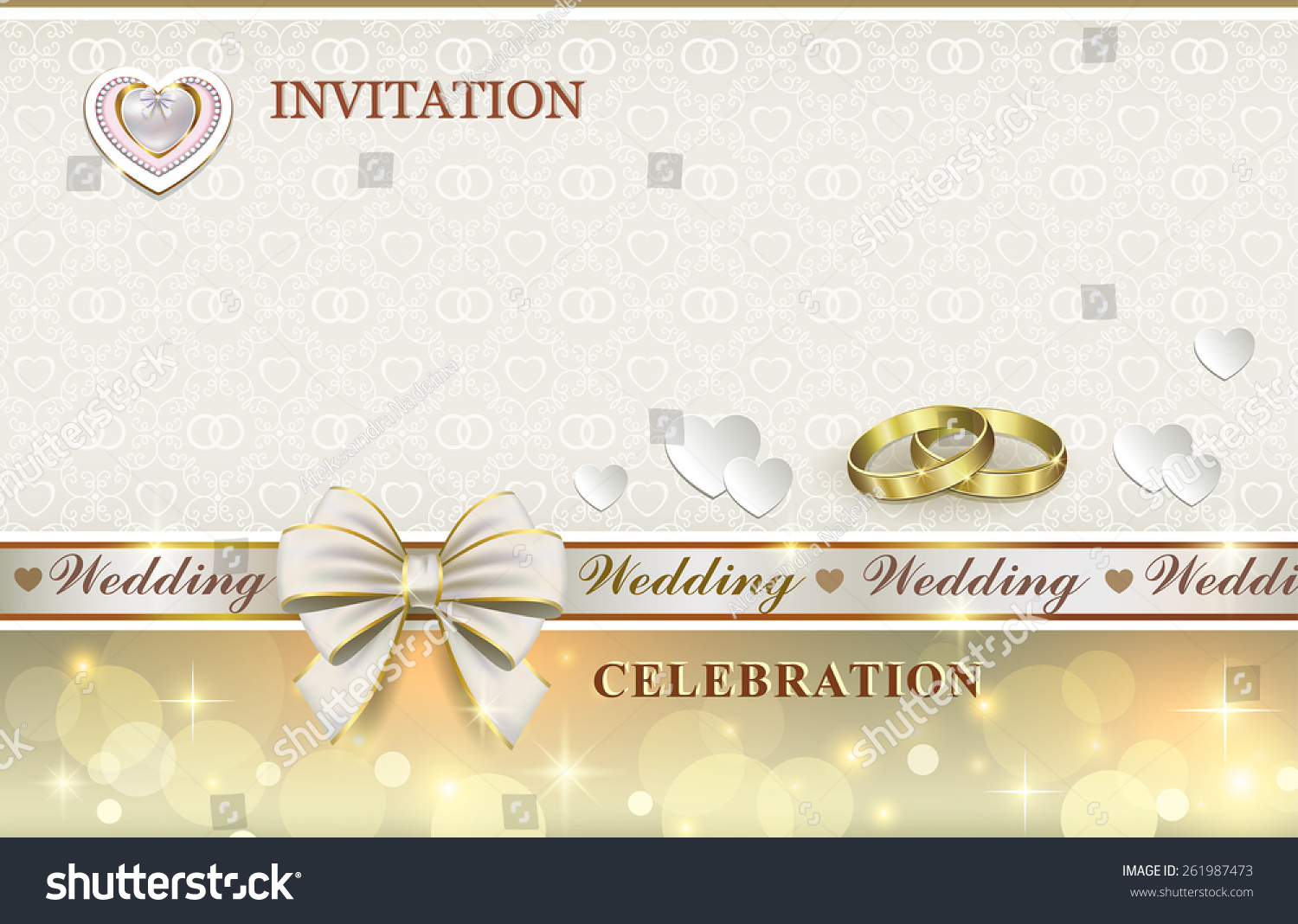 Invitation Card For Wedding Stock Vector Shutterstock