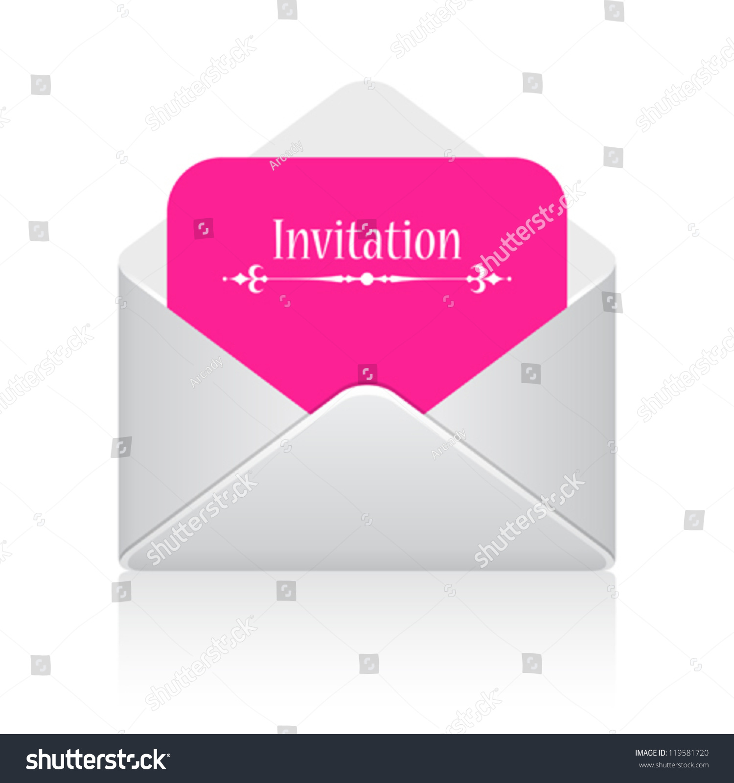 Invitation Card Vector Illustration Stok Vektör 119581720 - Shutterstock