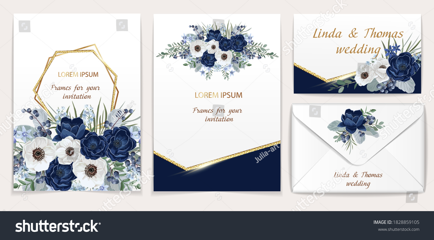 SVG of Invitation or greeting card and business card with gold geometrical frames, transparent light effects and wedding flowers. Golden brilliants elements and flowers isolated on background svg