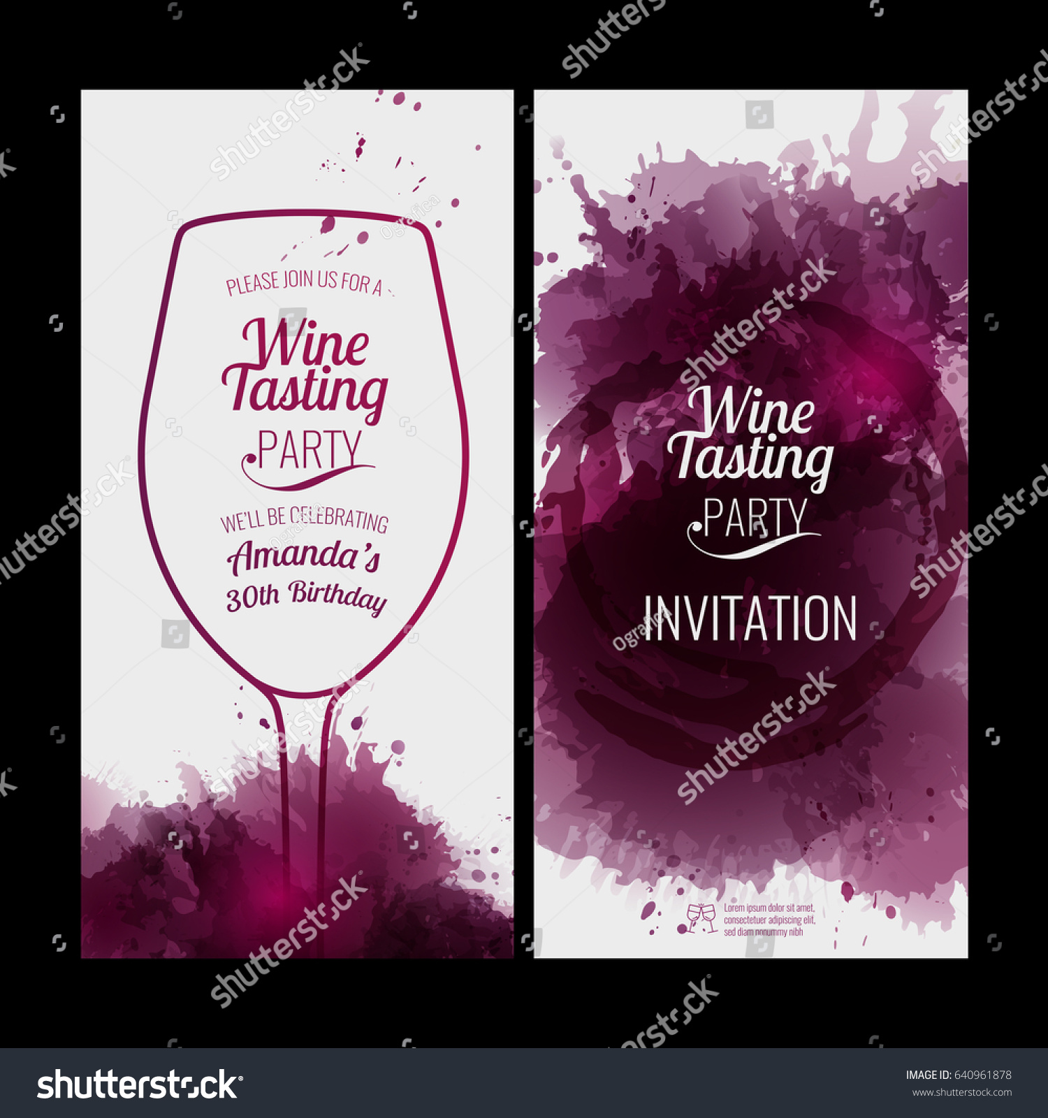 invitation template event party suitable tasting stock vector invitation template event party suitable tasting stock vector, Presentation templates