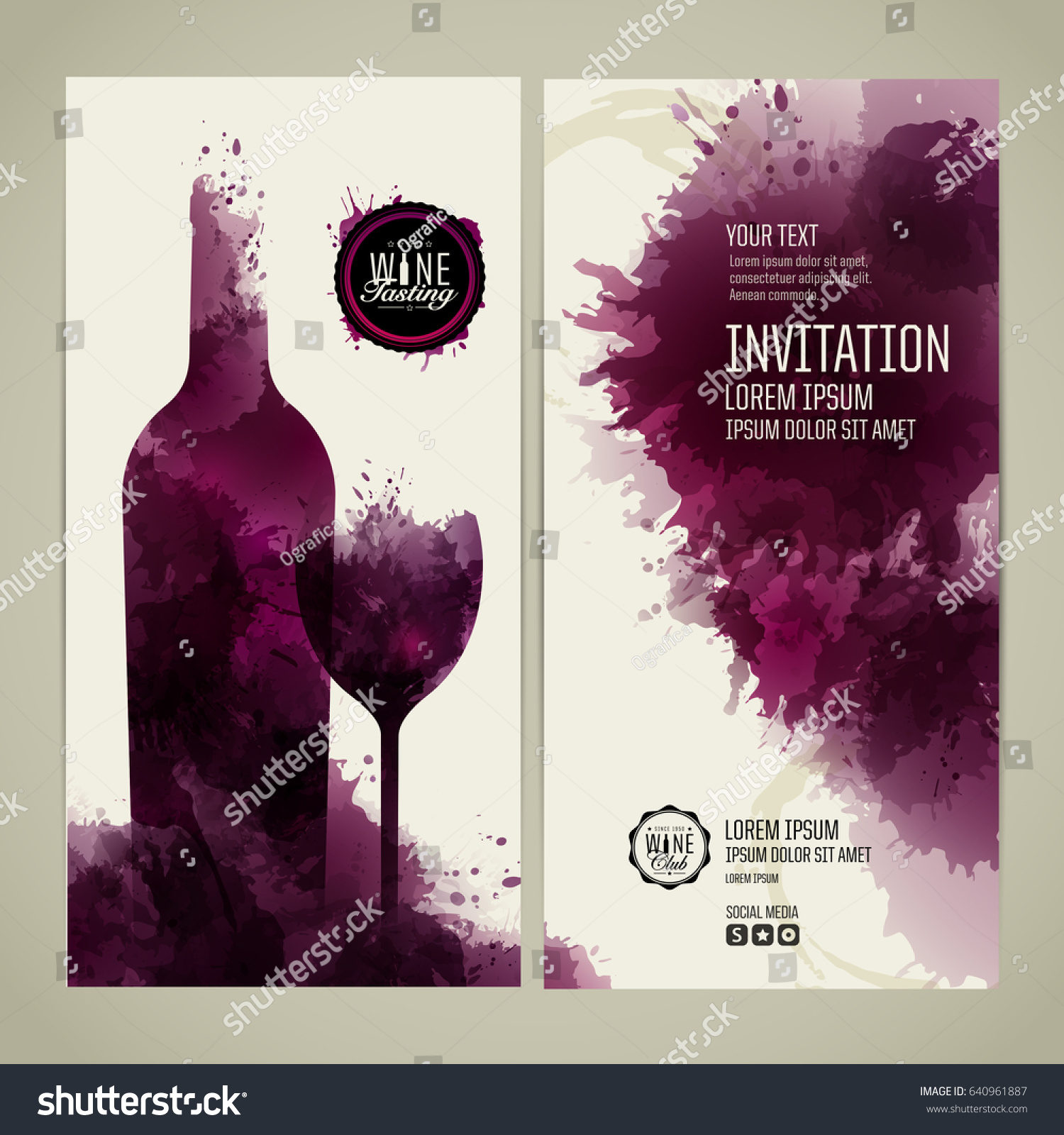 invitation template event party suitable tasting stock vector invitation template event party suitable tasting stock vector, Presentation templates