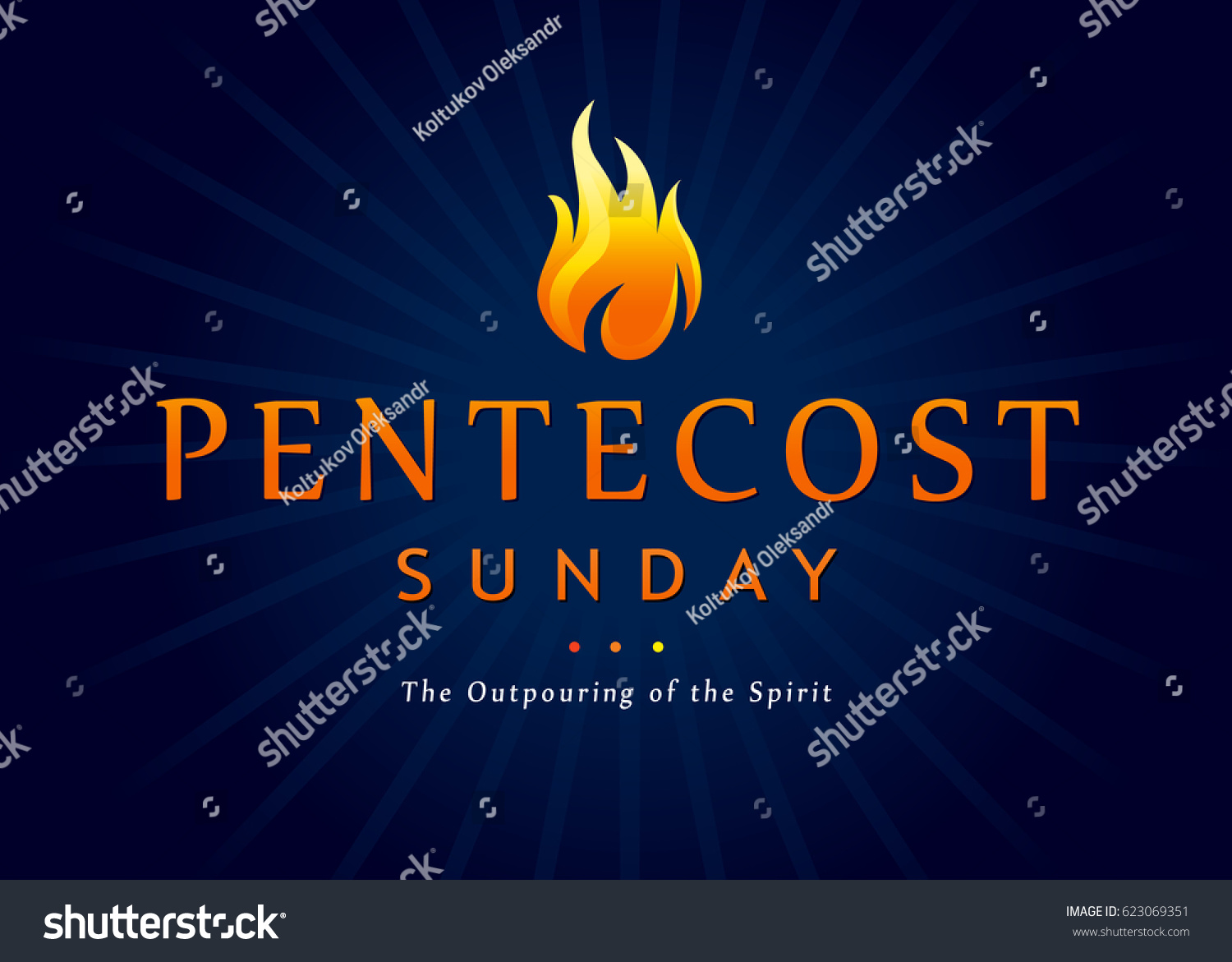 Invitation Vector Template Service Pentecost Form Stock Vector (Royalty ...