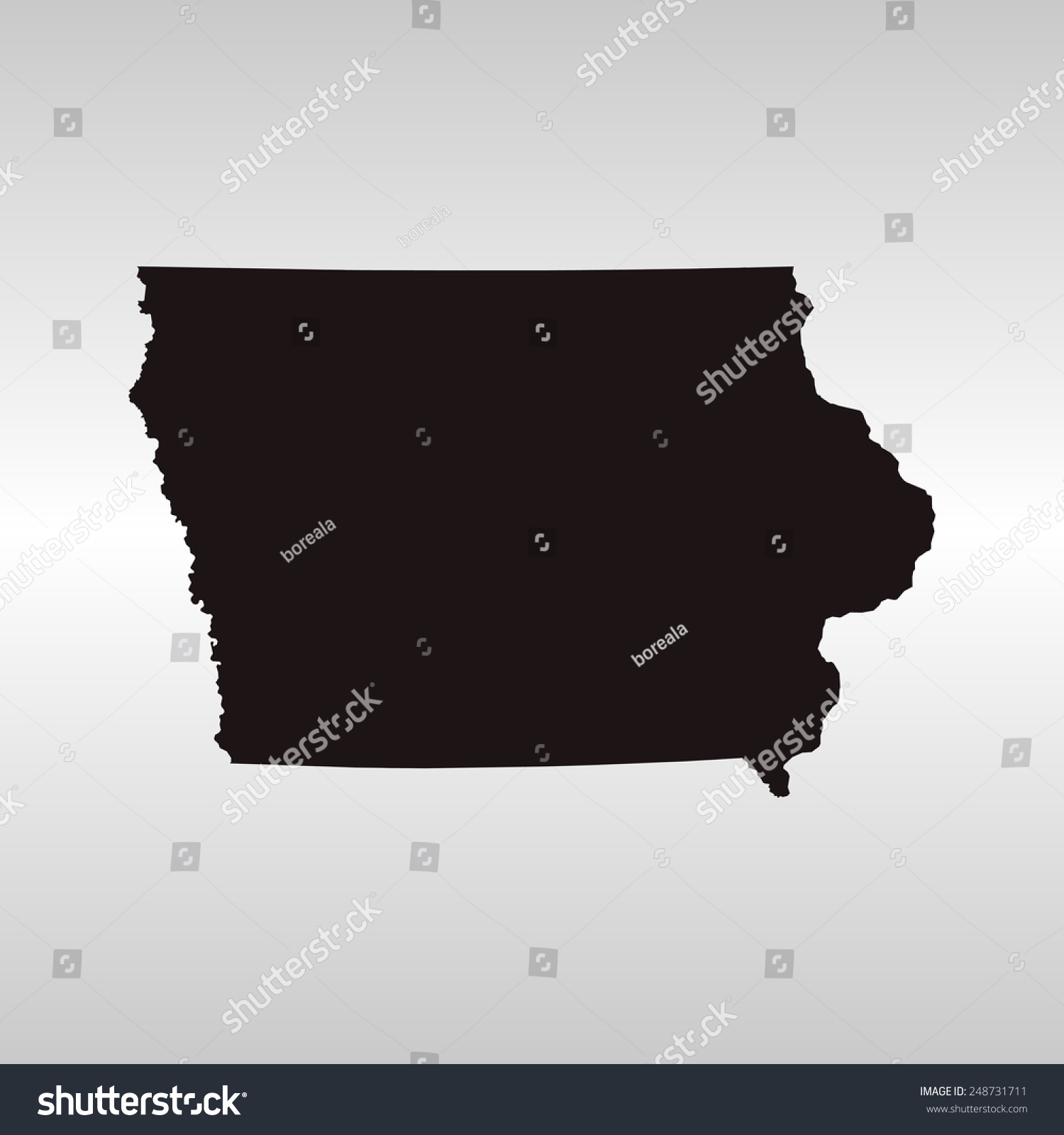 Iowa Map Stock Vector (Royalty Free) 248731711 | Shutterstock