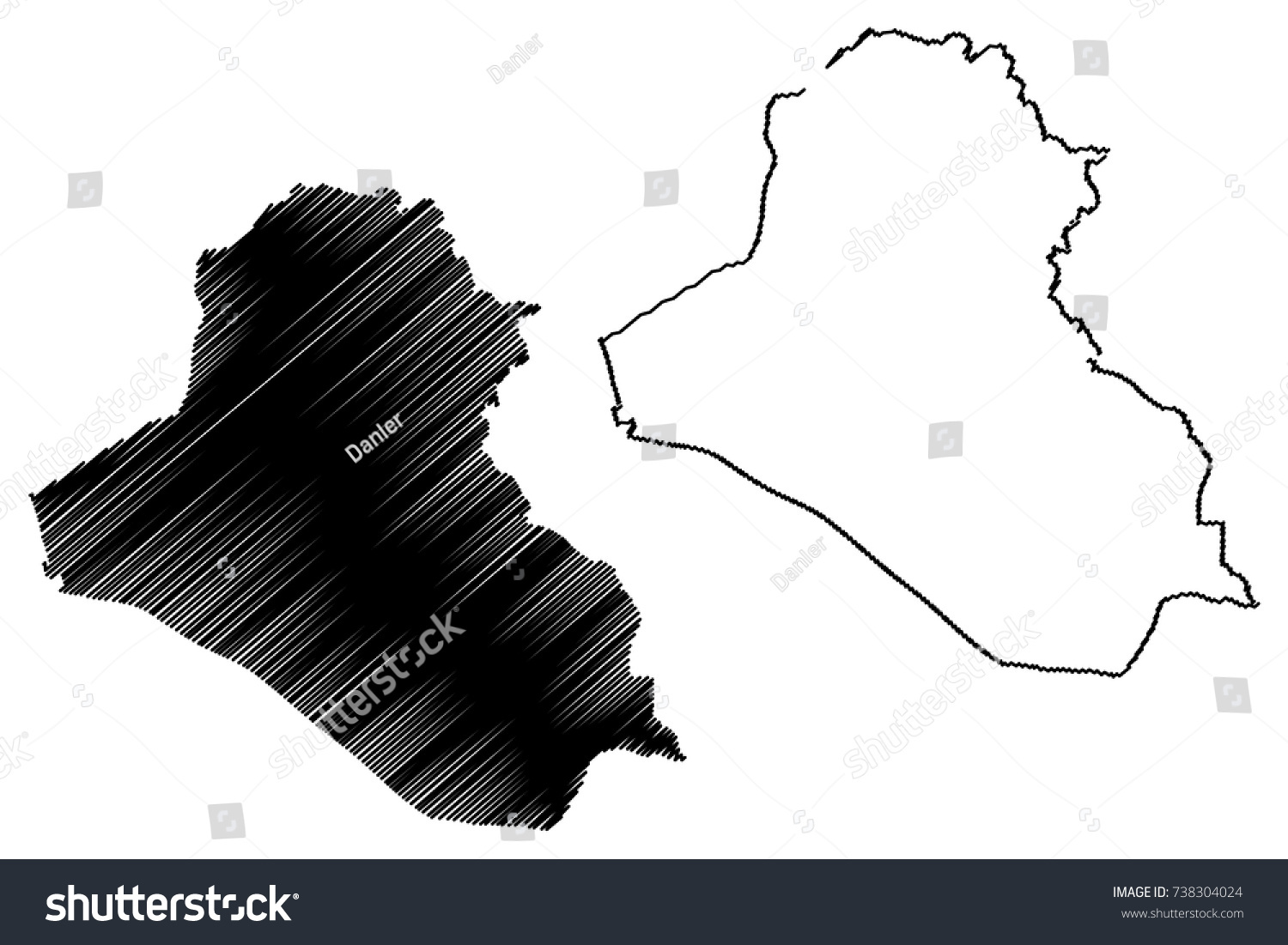 Iraq Map Sketch Images Stock Photos Vectors Shutterstock