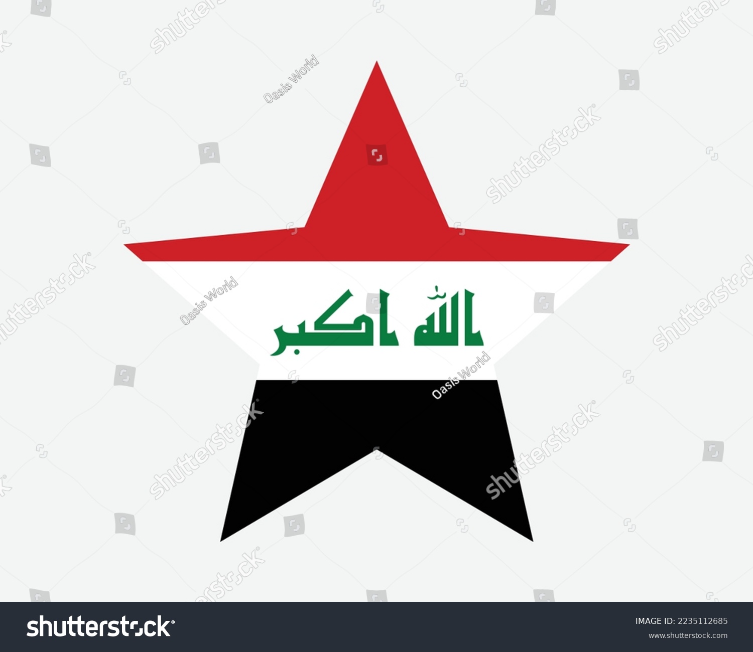 SVG of Iraq Star Flag. Iraqi Star Shape Flag. Republic of Iraq Country National Banner Icon Symbol Vector Flat Artwork Graphic Illustration svg