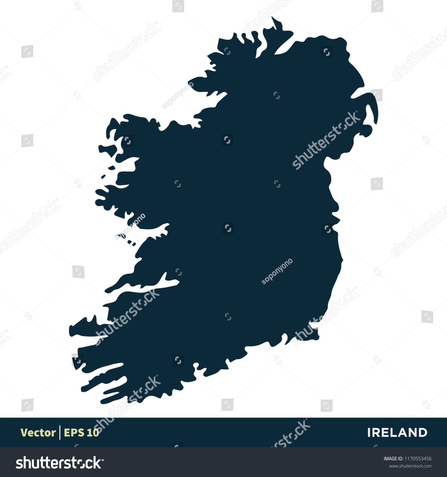 Ireland Europe Countries Map Vector Icon Stock Vector Royalty Free Ireland Europe Countries Map Vector Icon Stock Vector Royalty Free