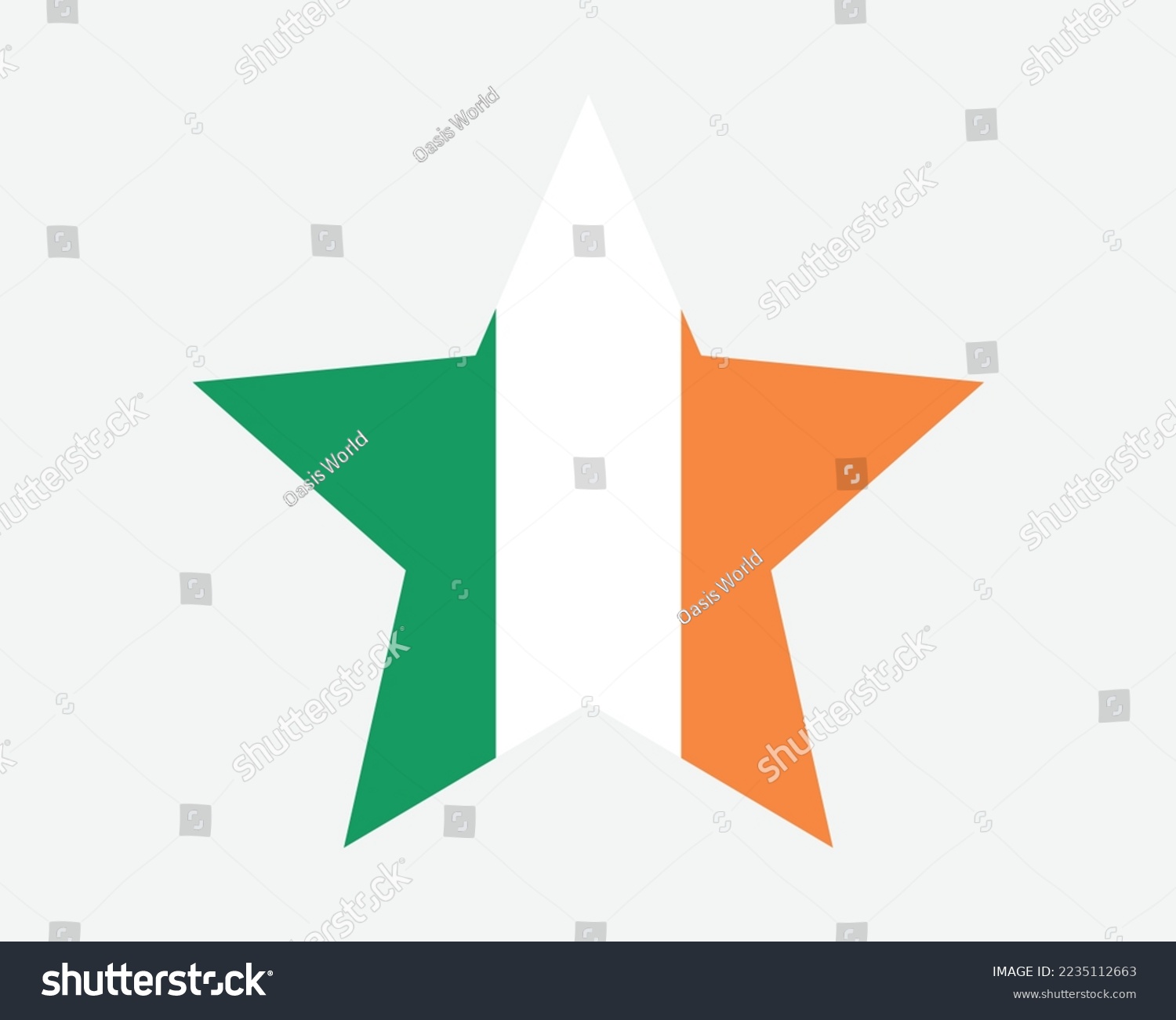 SVG of Ireland Star Flag. Irish Star Shape Flag. Republic of Ireland Country National Banner Icon Symbol Vector Flat Artwork Graphic Illustration svg