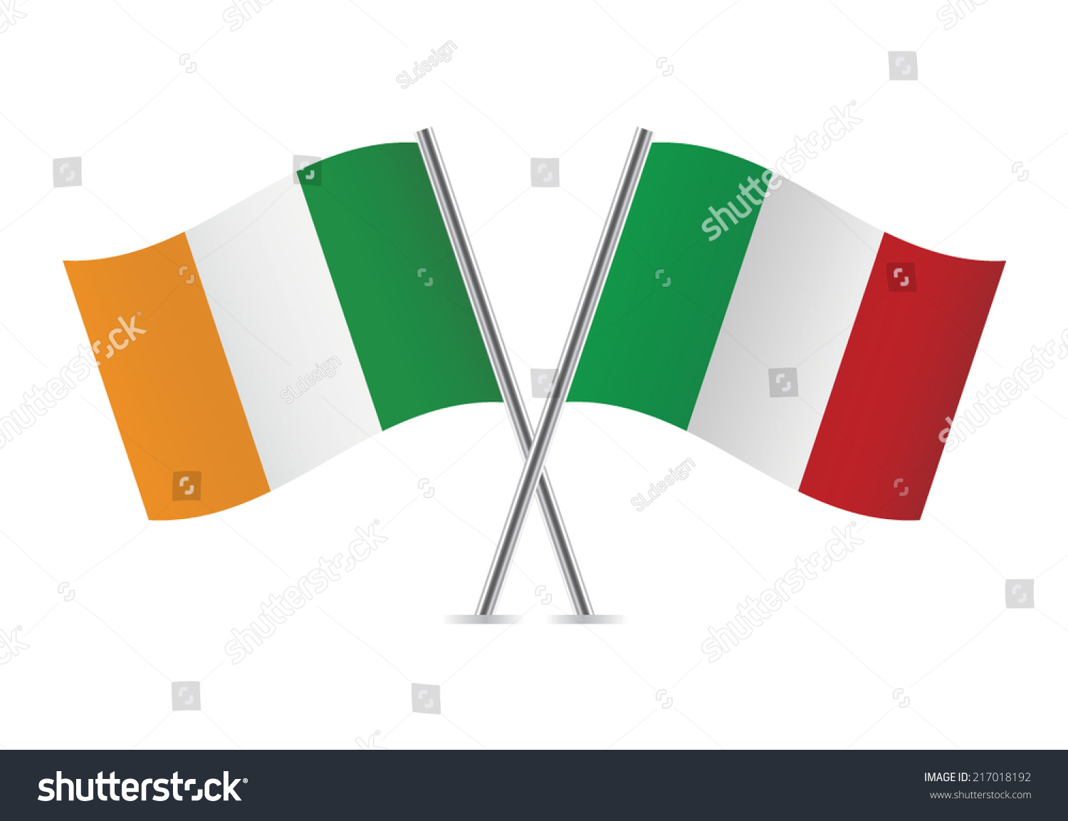 Irish Italian Flags Vector Illustration Stock Vector (Royalty Free ...