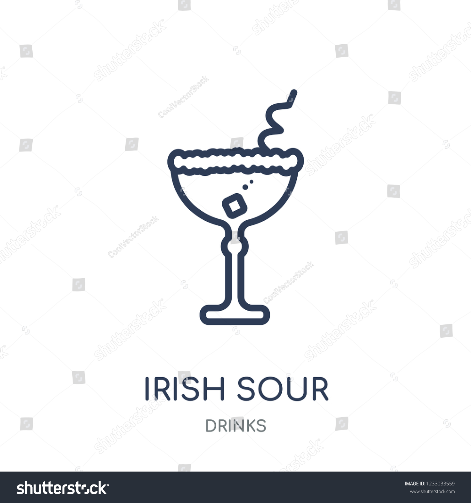 SVG of Irish Sour icon. Irish Sour linear symbol design from drinks collection. Simple outline element vector illustration on white background svg